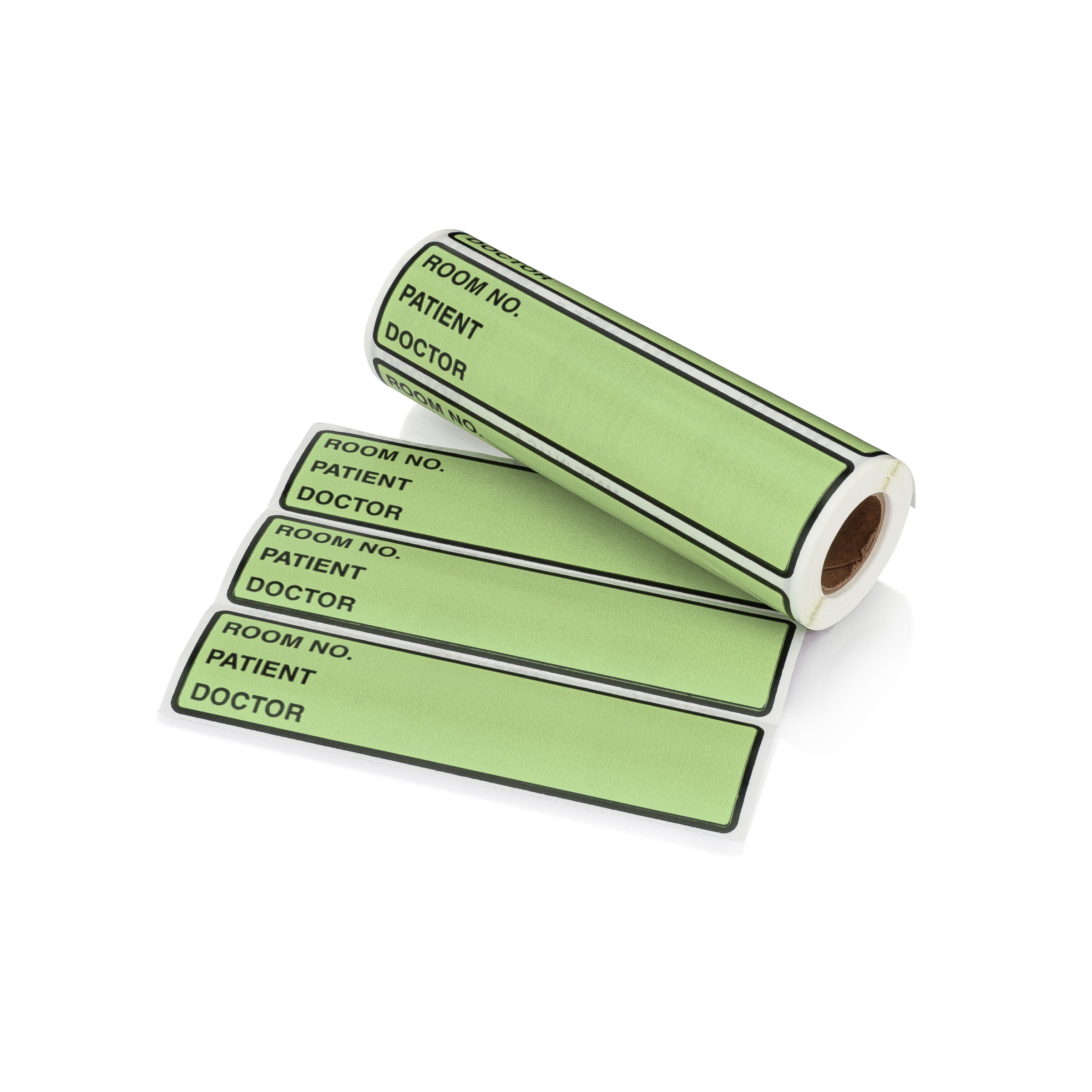 Room No. / Patient / Doctor Preprinted ID Labels for 1.5 – 4” Ring Binder Spines - Roll of 200