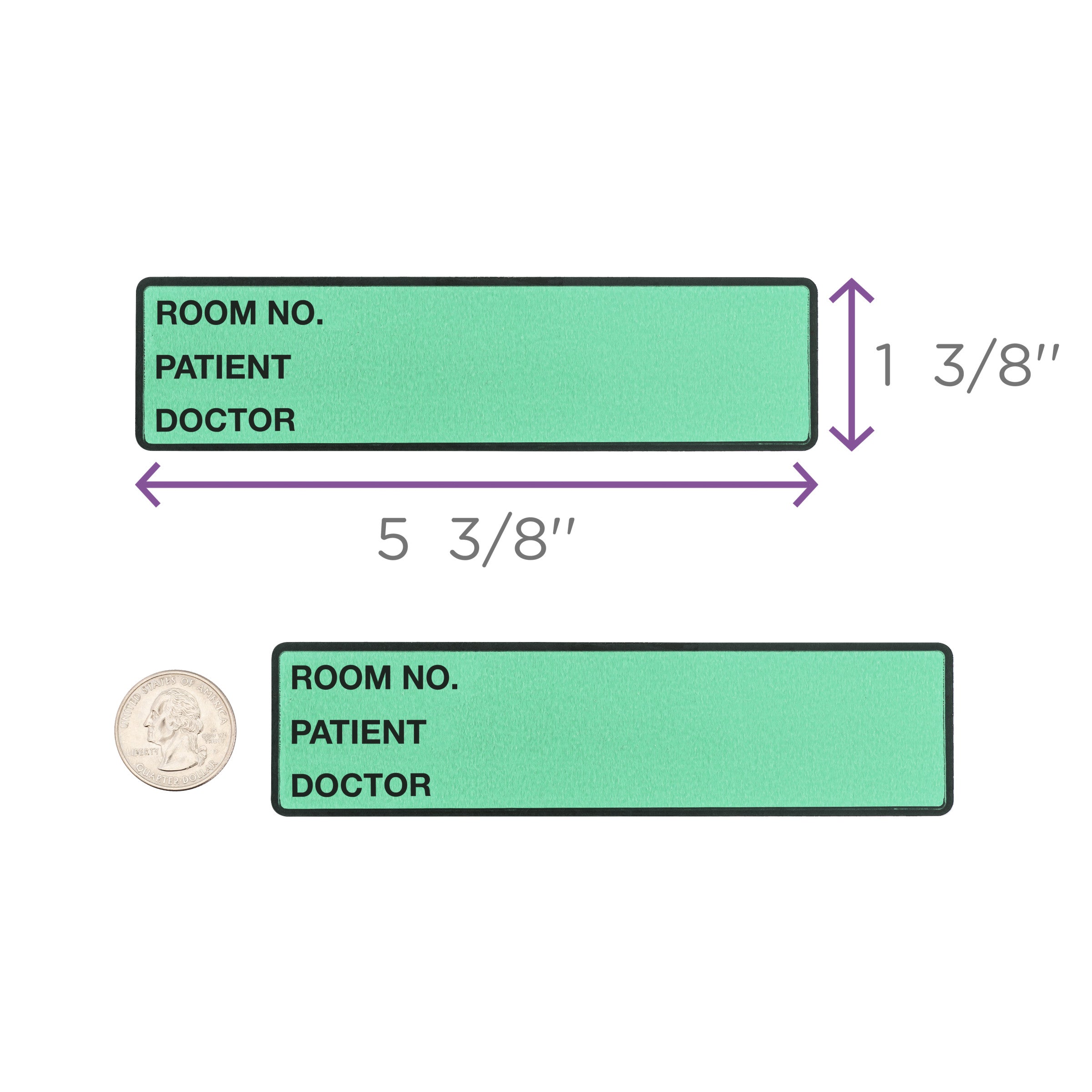 Room No. / Patient / Doctor Preprinted ID Labels for 1.5 – 4” Ring Binder Spines - Roll of 200