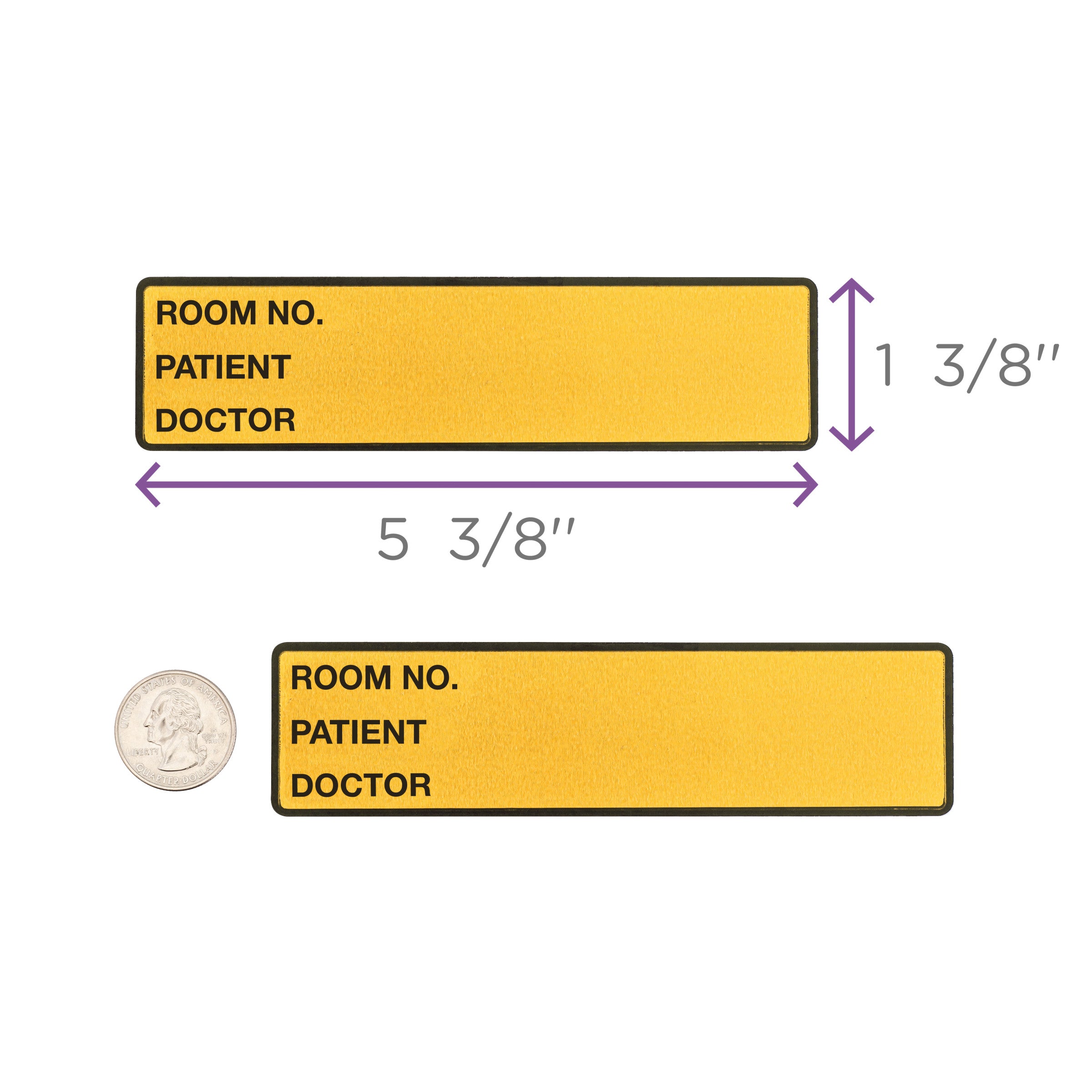 Room No. / Patient / Doctor Preprinted ID Labels for 1.5 – 4” Ring Binder Spines - Roll of 200