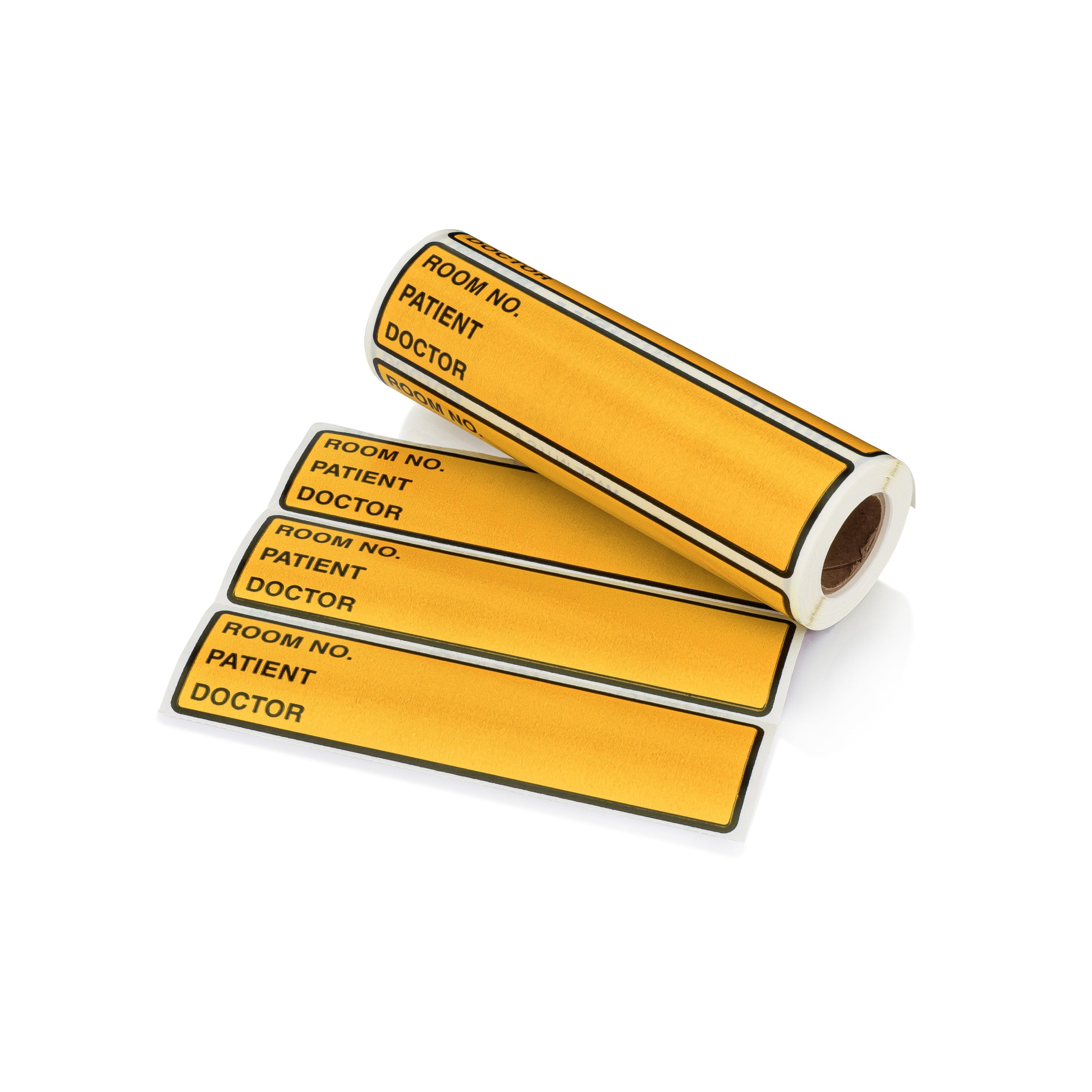 Room No. / Patient / Doctor Preprinted ID Labels for 1.5 – 4” Ring Binder Spines - Roll of 200