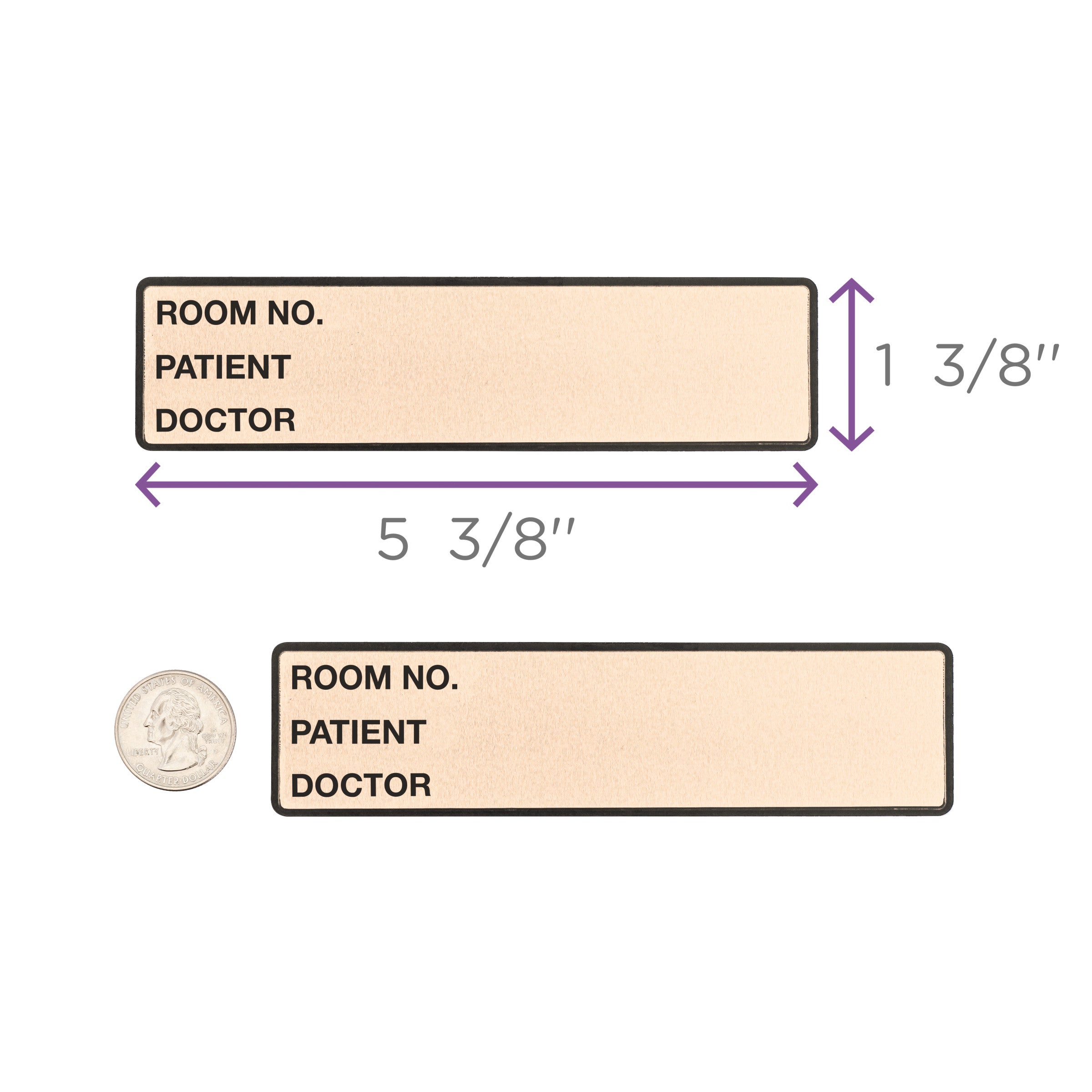 Room No. / Patient / Doctor Preprinted ID Labels for 1.5 – 4” Ring Binder Spines - Roll of 200