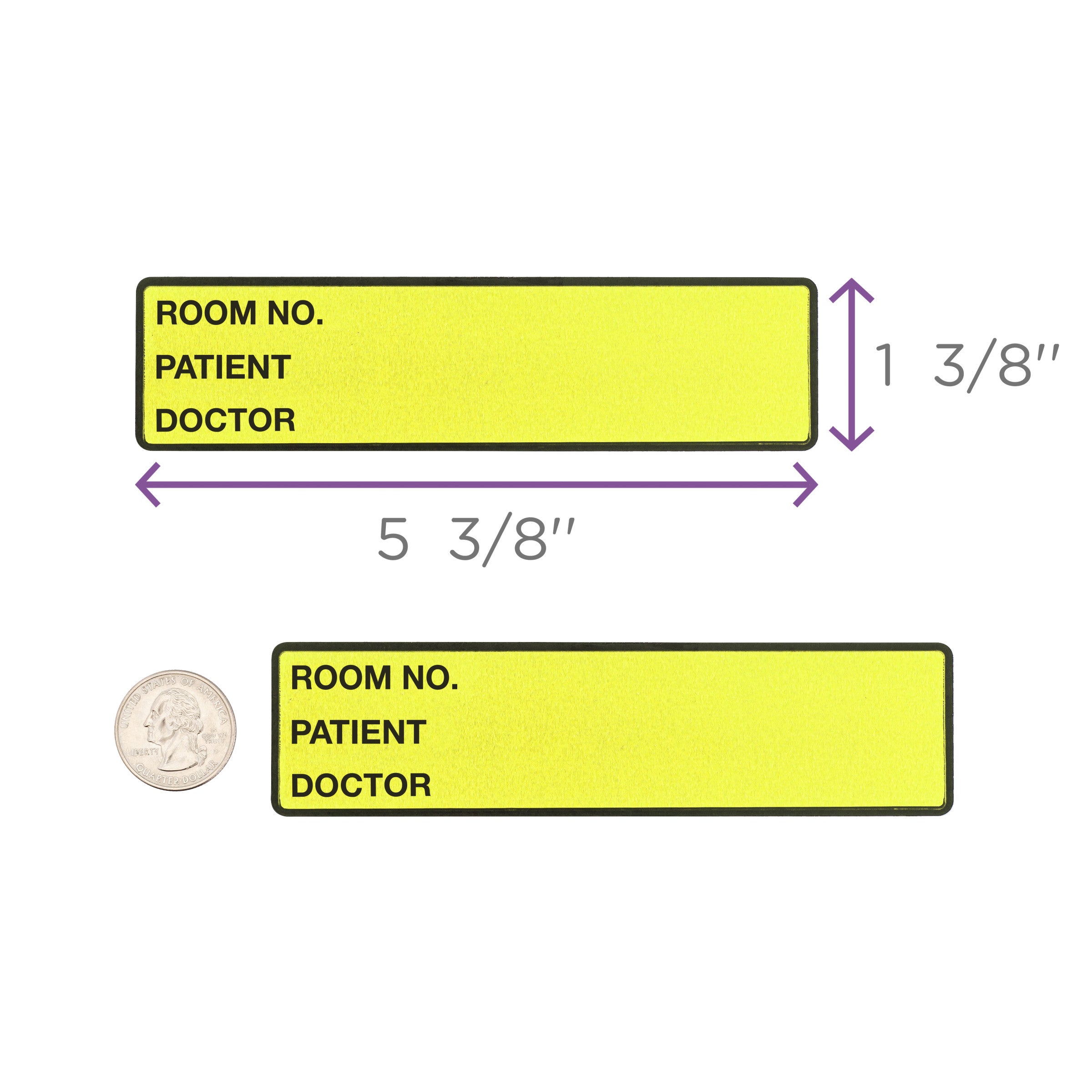 Room No. / Patient / Doctor Preprinted ID Labels for 1.5 – 4” Ring Binder Spines - Roll of 200
