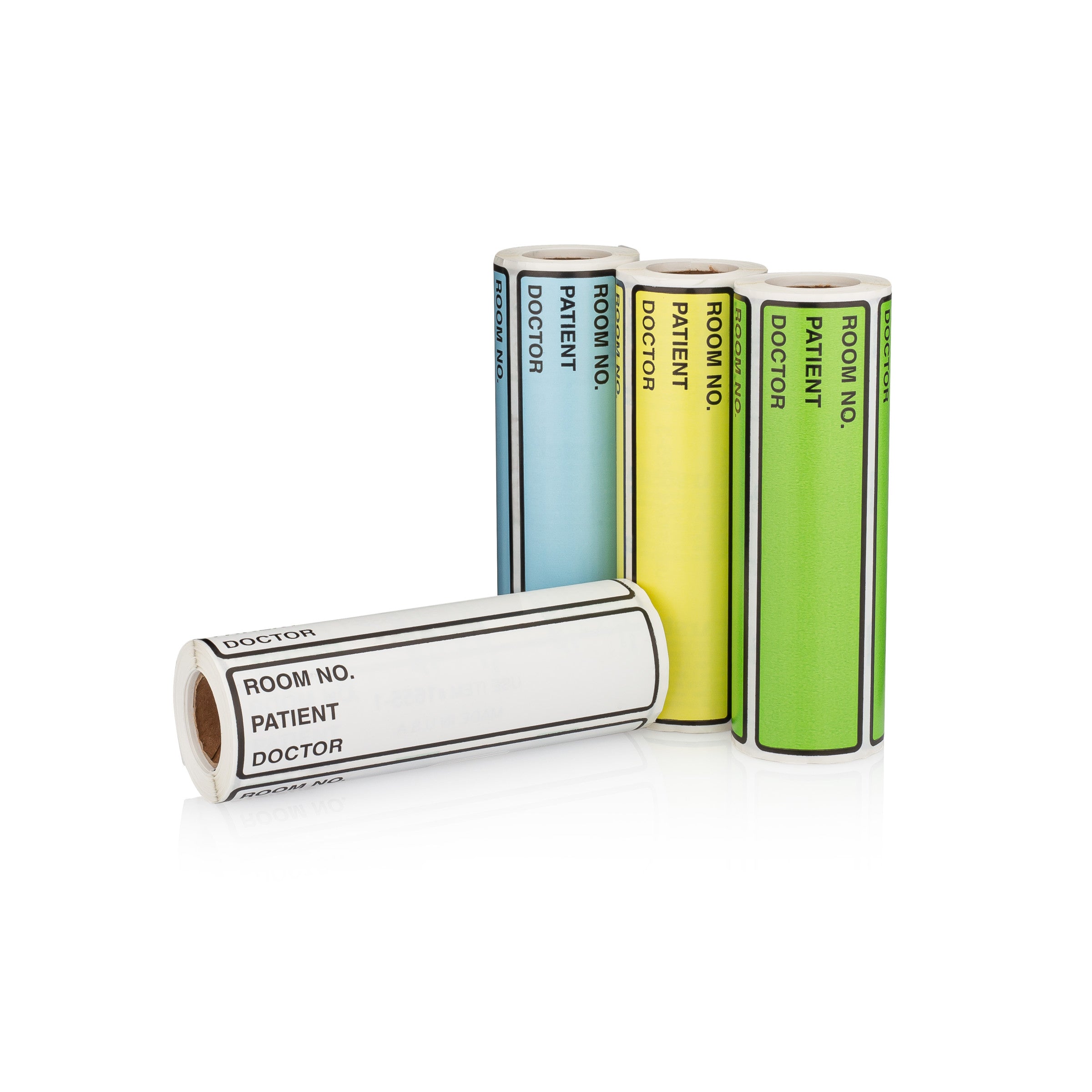 Room No. / Patient / Doctor Preprinted ID Labels for 1.5 – 4” Ring Binder Spines - Roll of 200
