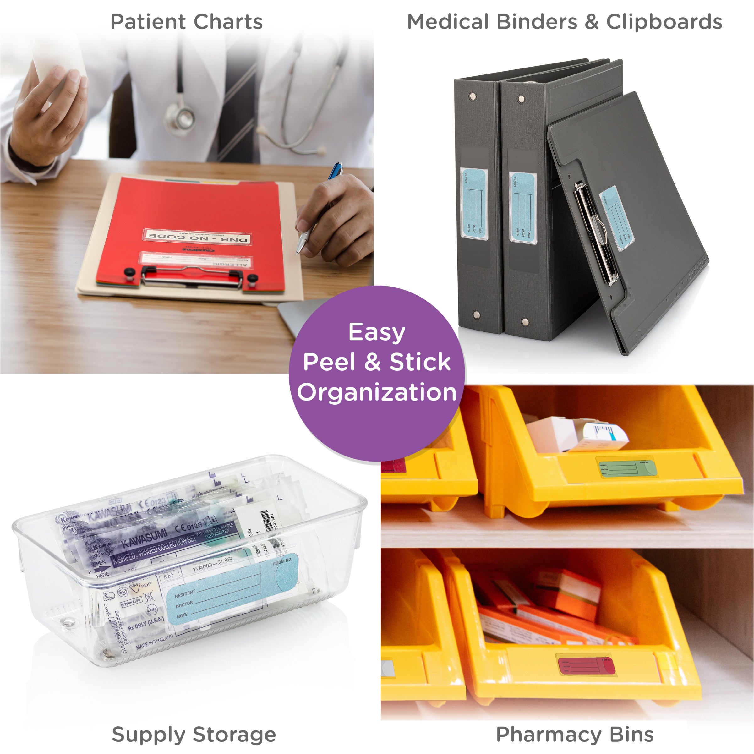 Half Size Self Adhesive Card Pocket, 60 Pack