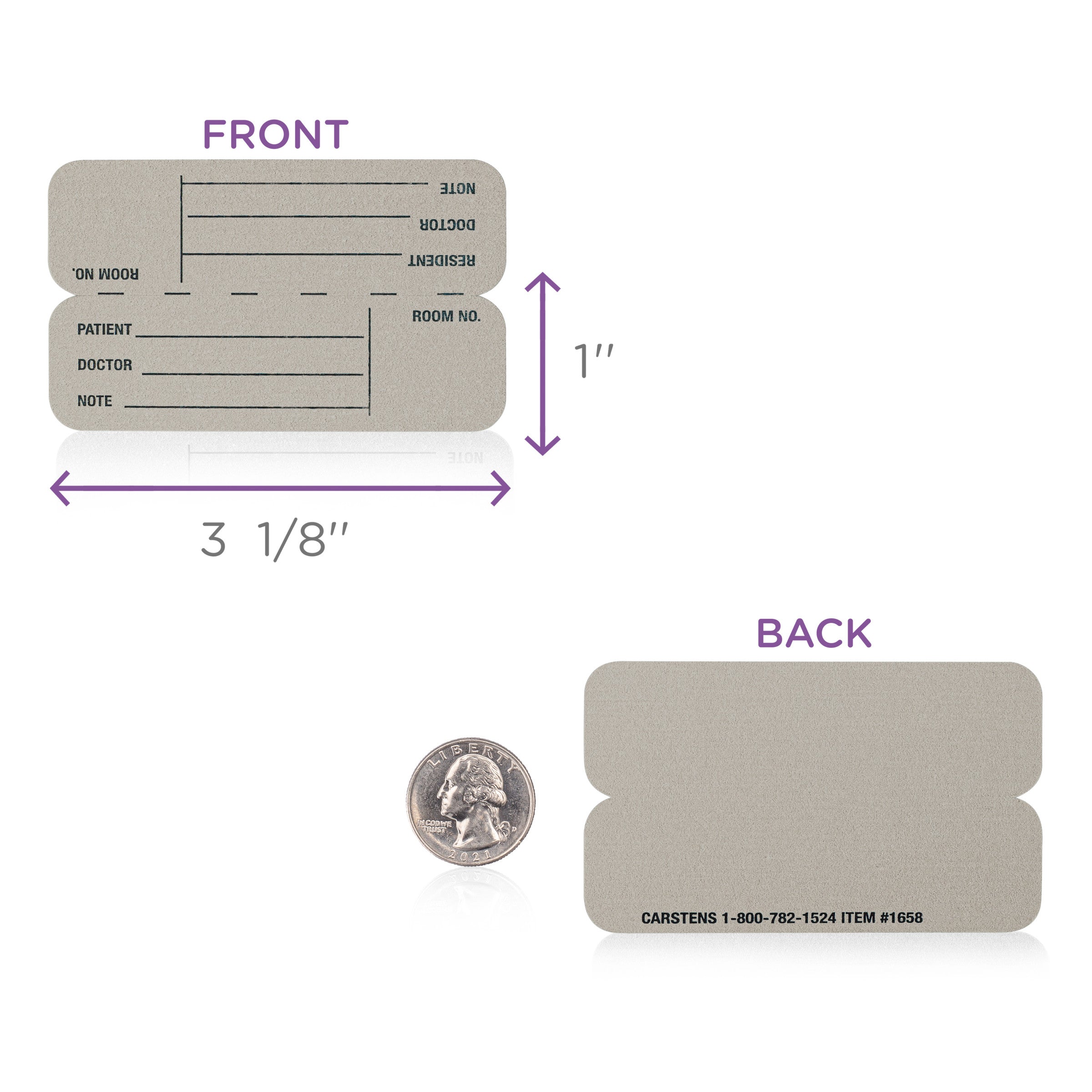 ID Cards for Half Size Card Pockets, Pack of 100