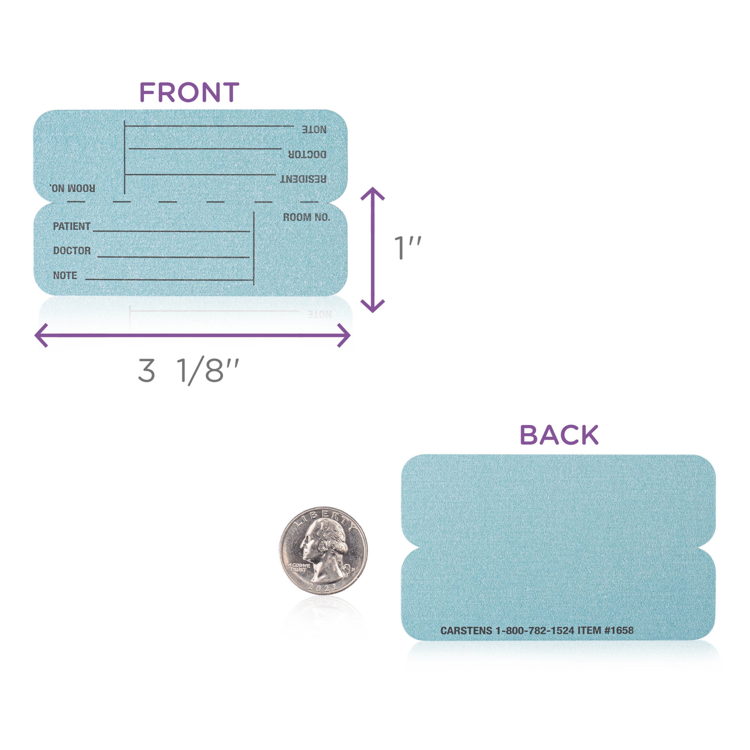 ID Cards for Half Size Card Pockets, Pack of 100