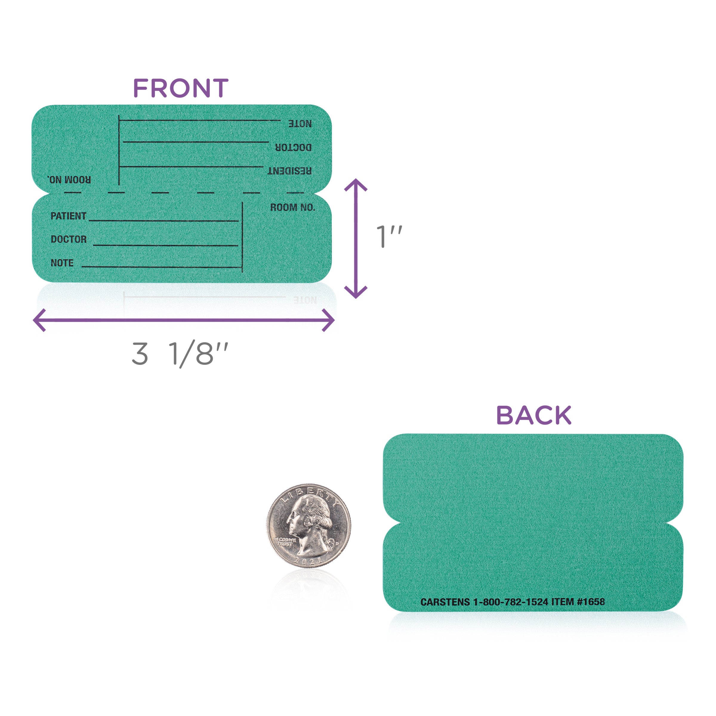 ID Cards for Half Size Card Pockets, Pack of 100
