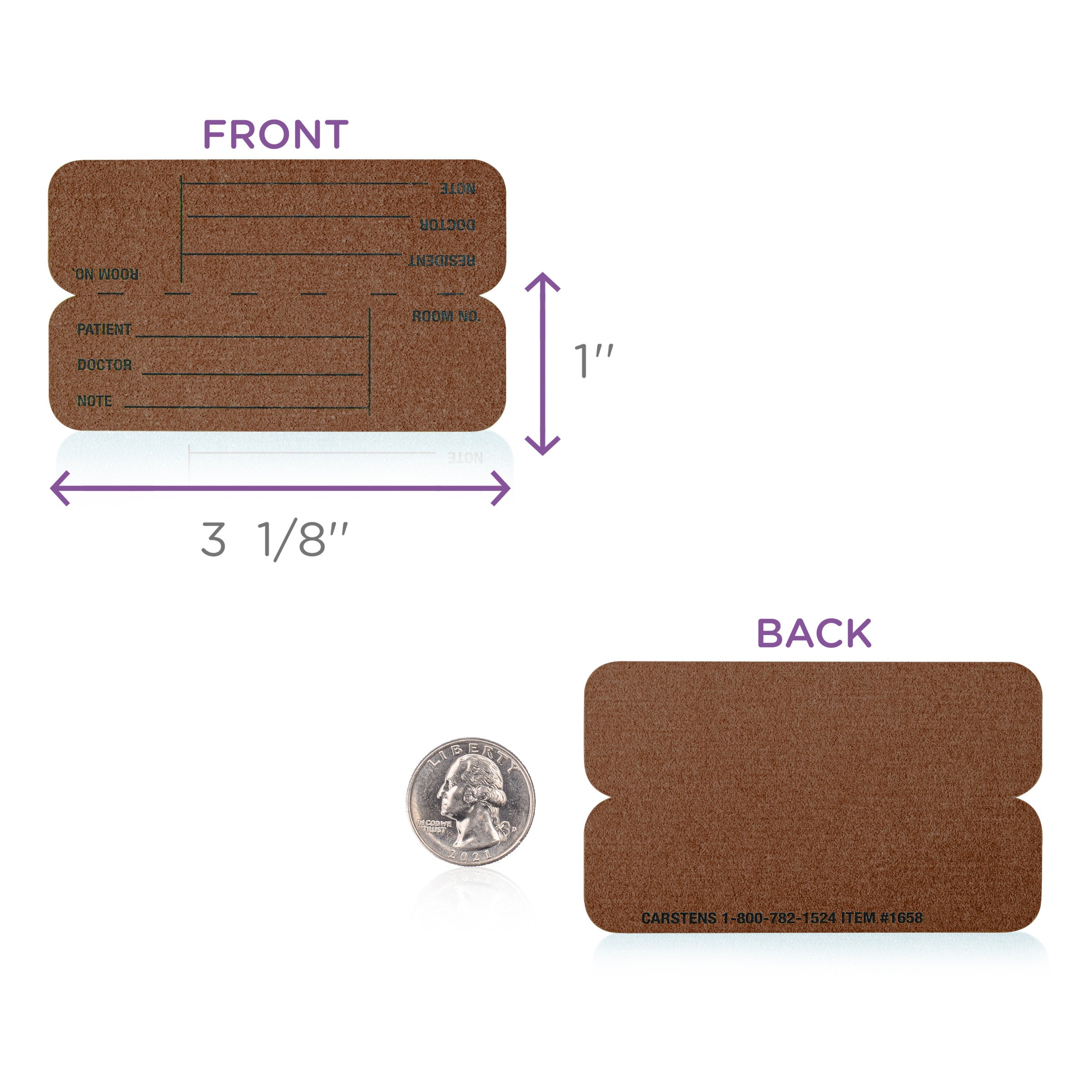 ID Cards for Half Size Card Pockets, Pack of 100