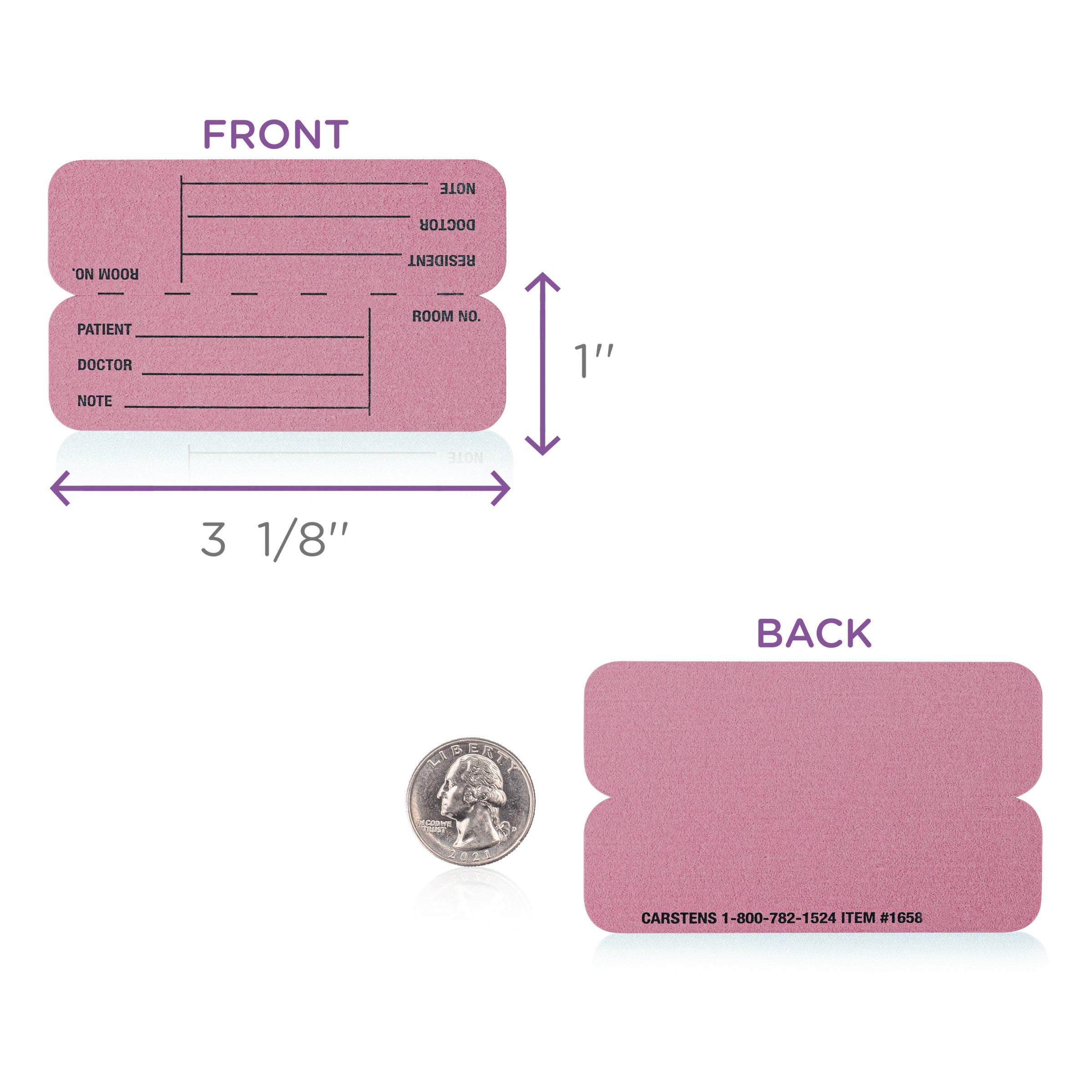 ID Cards for Half Size Card Pockets, Pack of 100