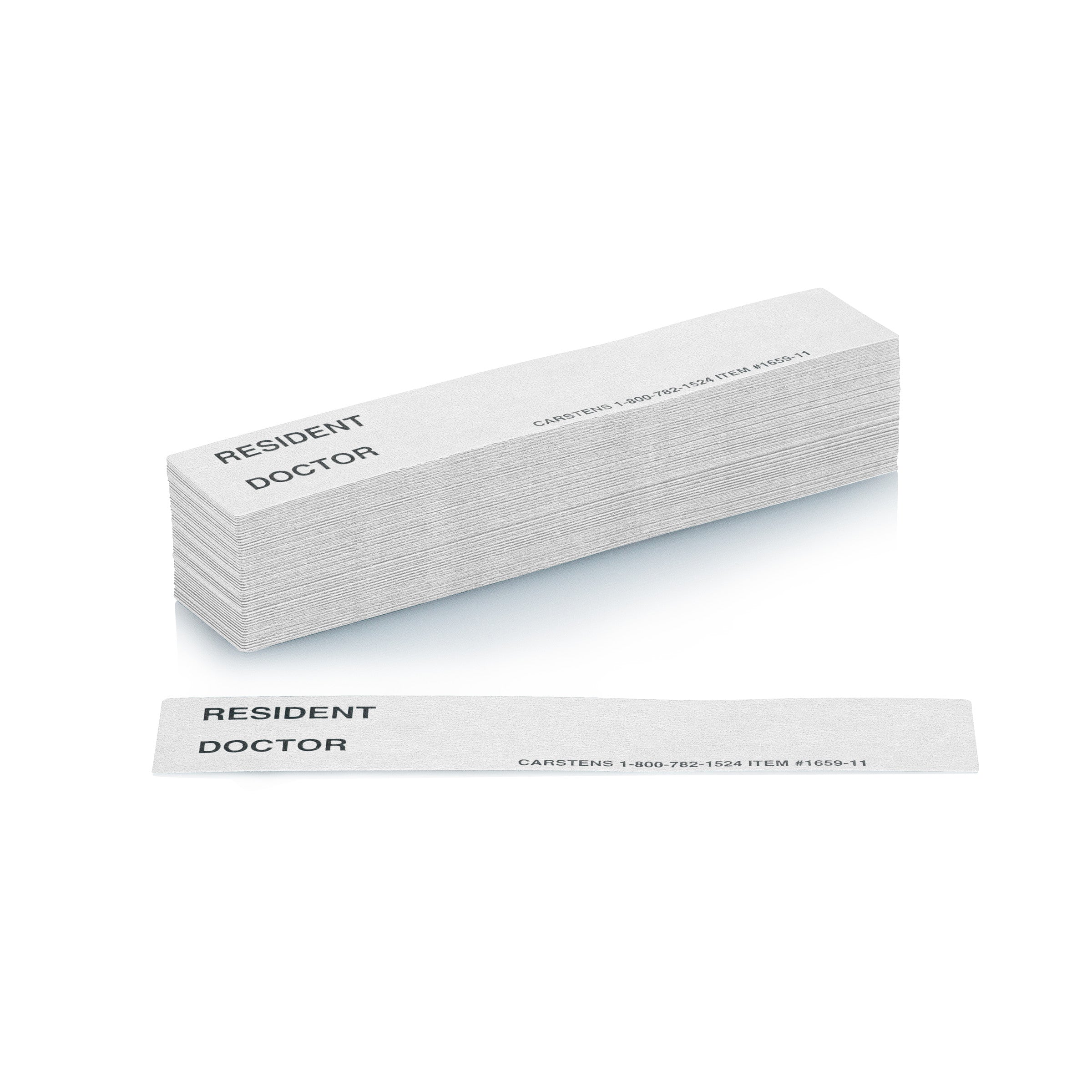 Resident / Doctor Preprinted ID Cards for 1.5 – 4” Ring Binder Spines - Pack of 100