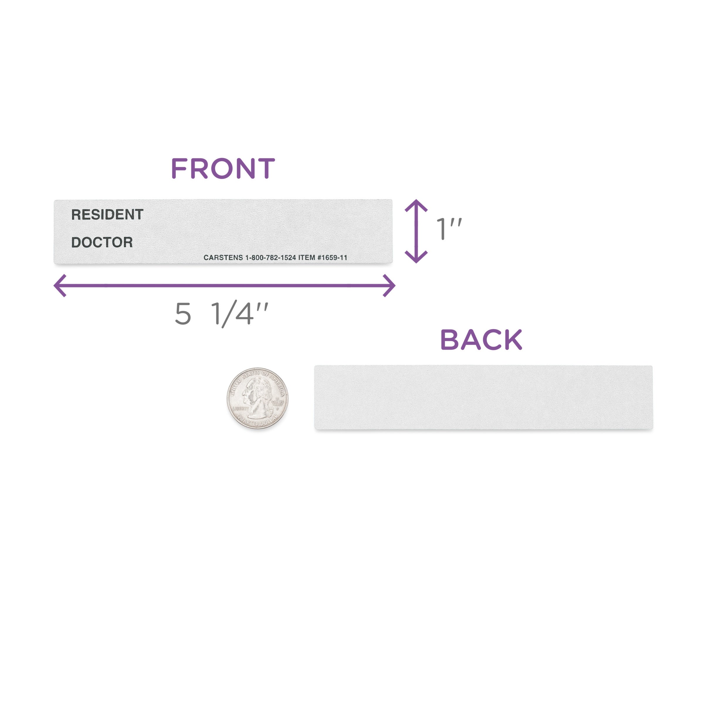 Resident / Doctor Preprinted ID Cards for 1.5 – 4” Ring Binder Spines - Pack of 100