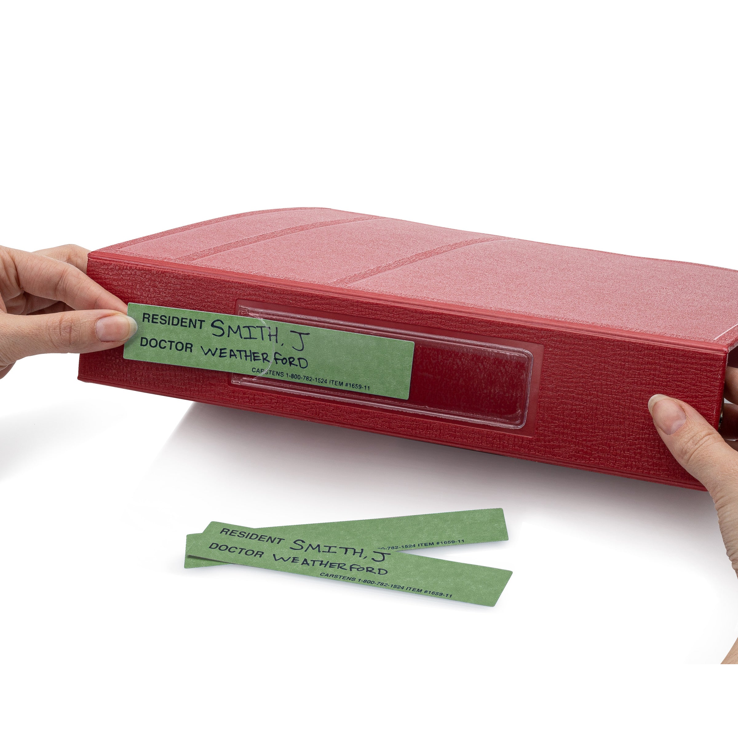 Resident / Doctor Preprinted ID Cards for 1.5 – 4” Ring Binder Spines - Pack of 100