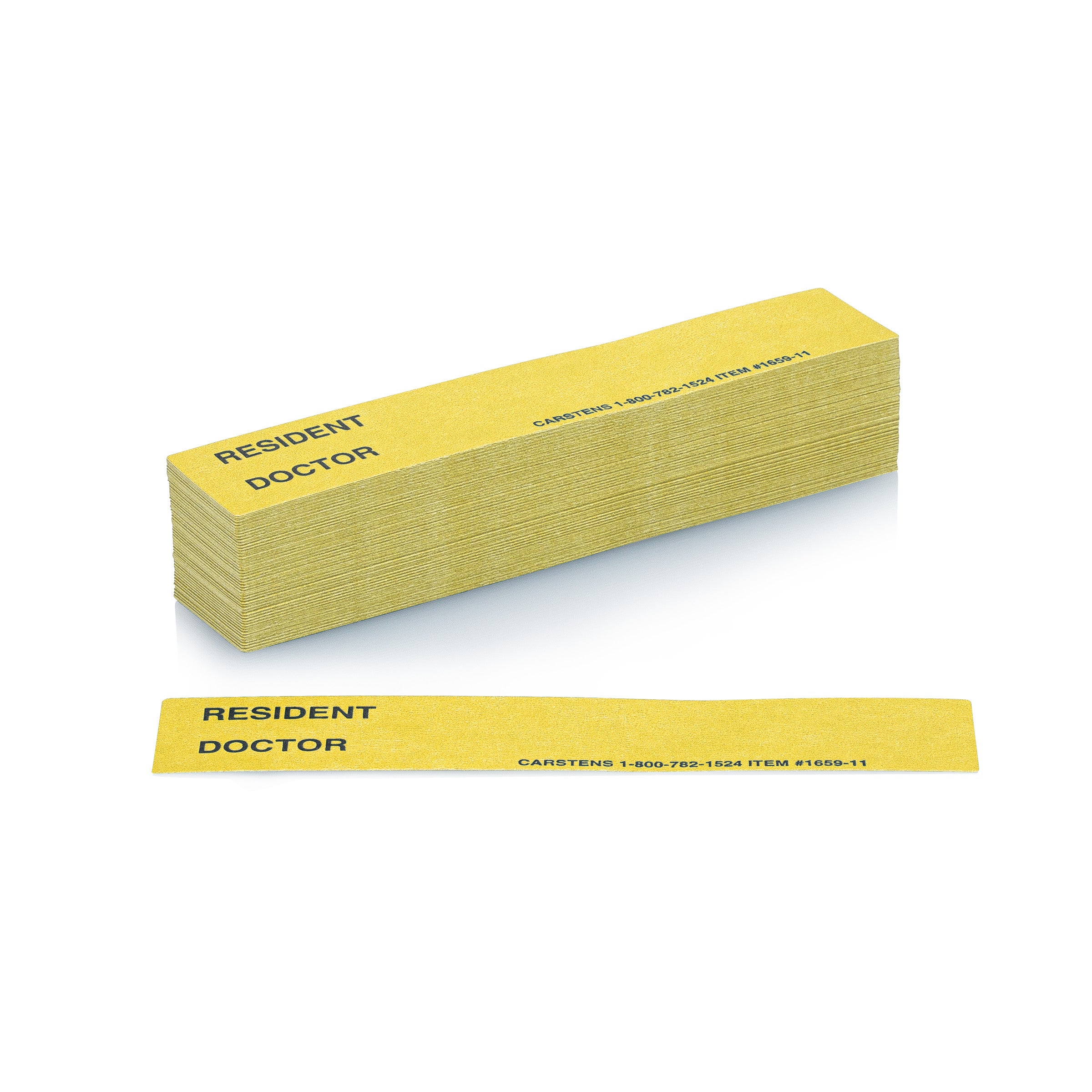 Resident / Doctor Preprinted ID Cards for 1.5 – 4” Ring Binder Spines - Pack of 100