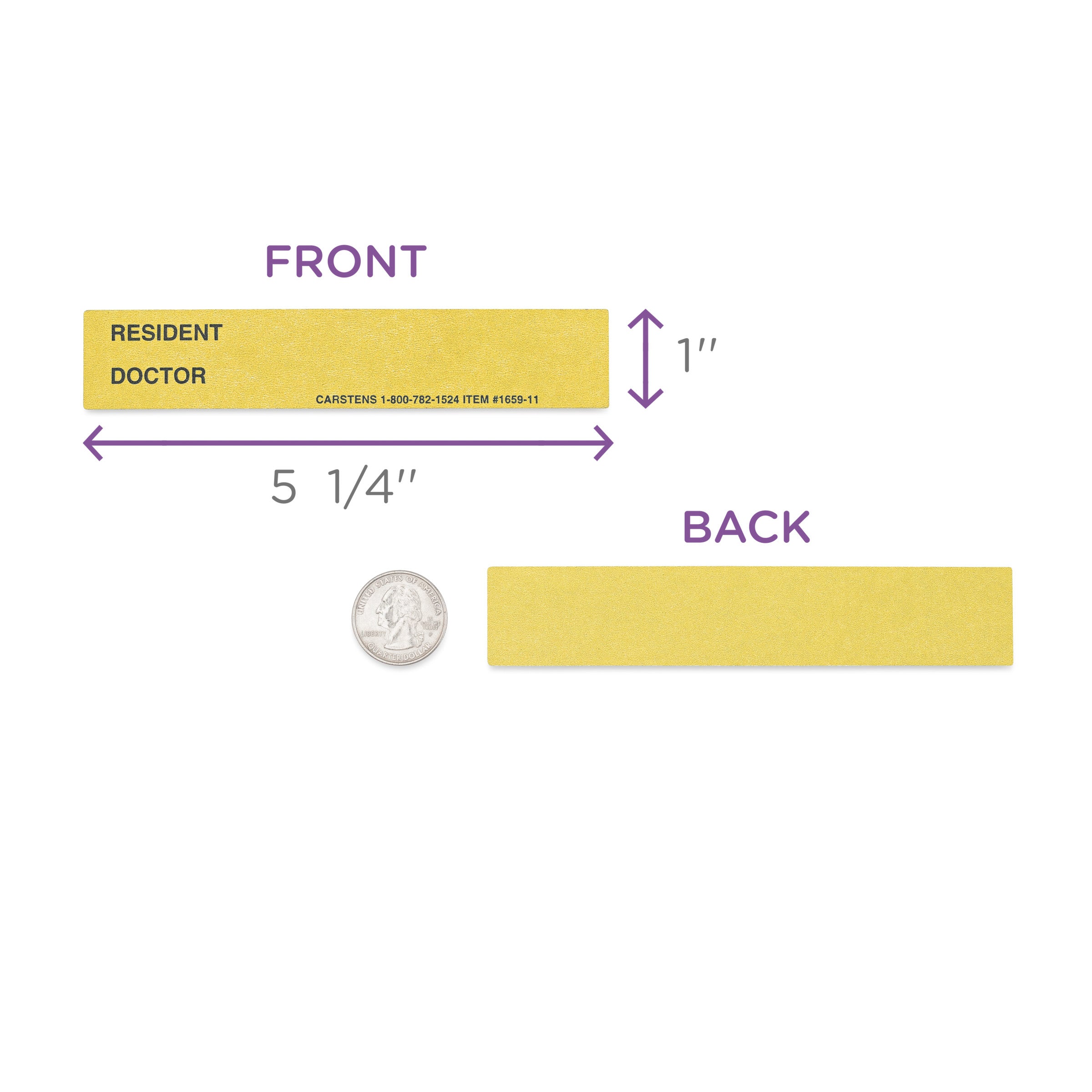 Resident / Doctor Preprinted ID Cards for 1.5 – 4” Ring Binder Spines - Pack of 100
