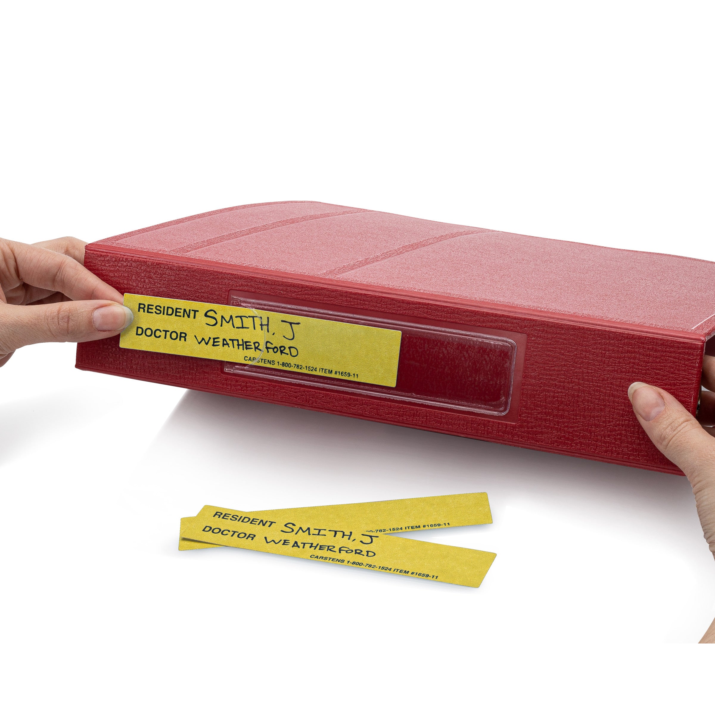 Resident / Doctor Preprinted ID Cards for 1.5 – 4” Ring Binder Spines - Pack of 100