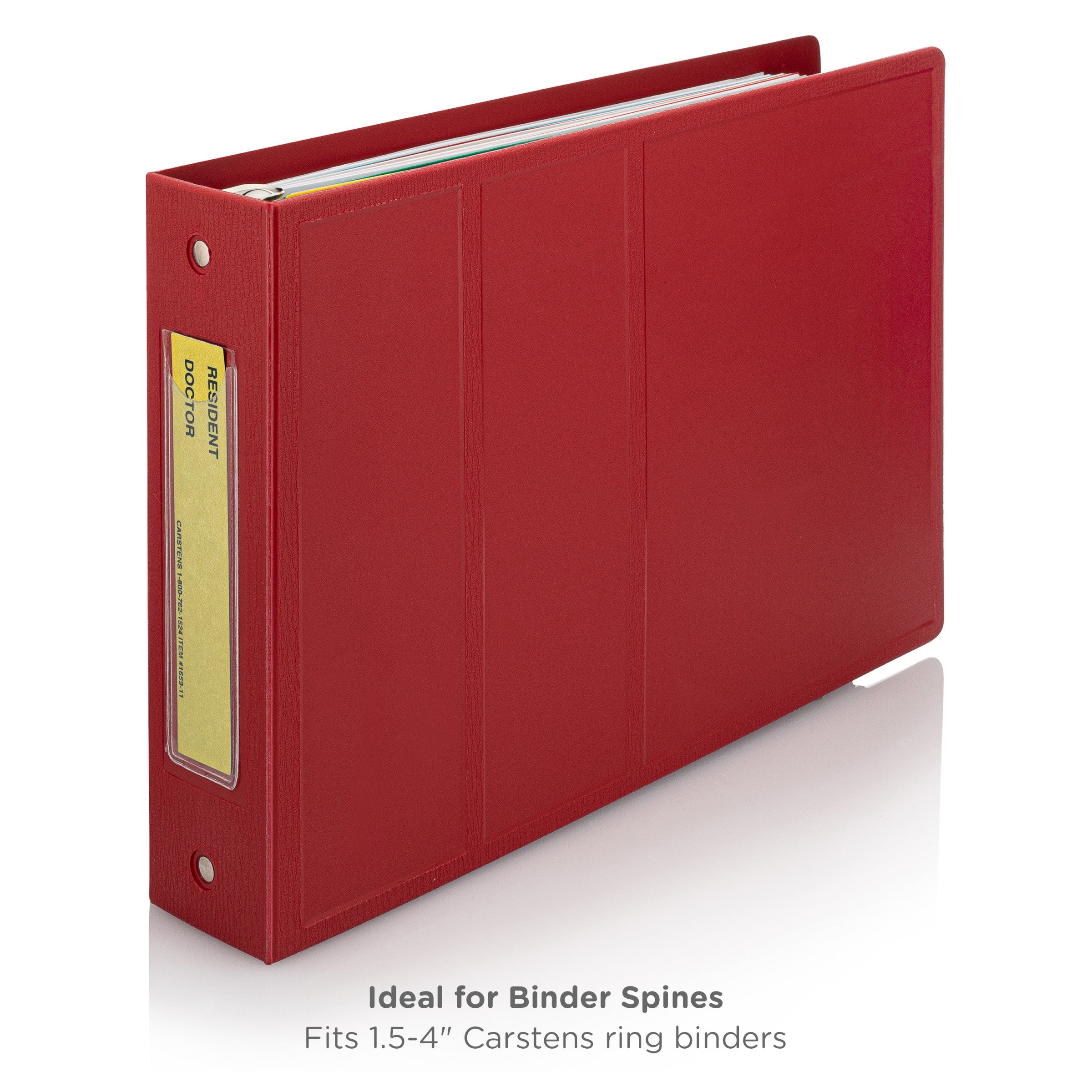 Resident / Doctor Preprinted ID Cards for 1.5 – 4” Ring Binder Spines - Pack of 100