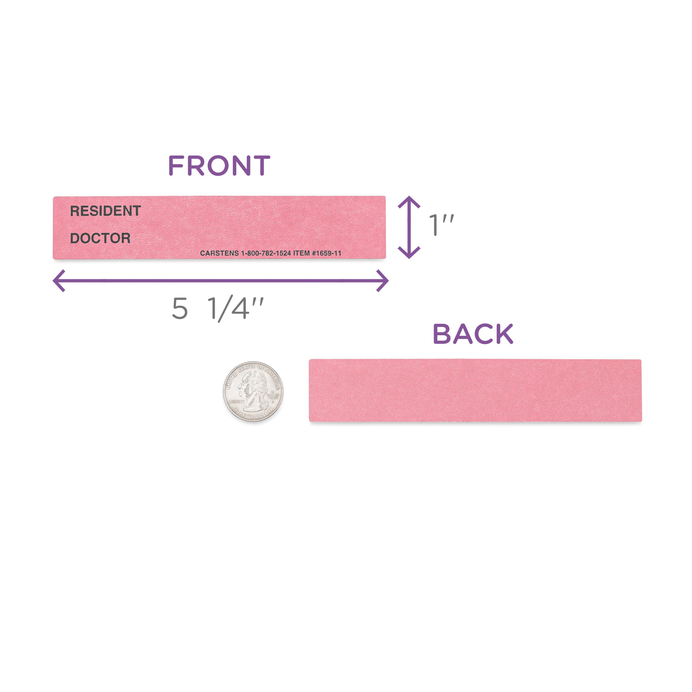Resident / Doctor Preprinted ID Cards for 1.5 – 4” Ring Binder Spines - Pack of 100