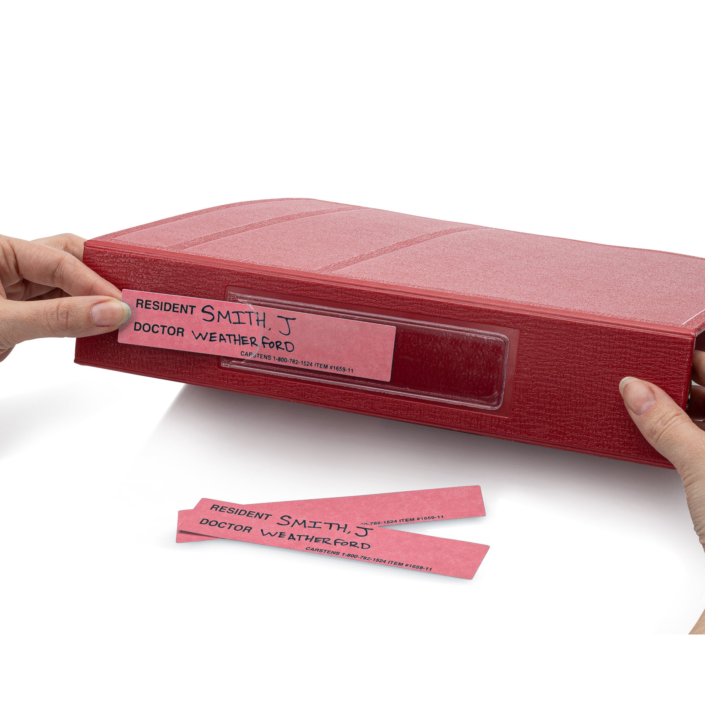 Resident / Doctor Preprinted ID Cards for 1.5 – 4” Ring Binder Spines - Pack of 100