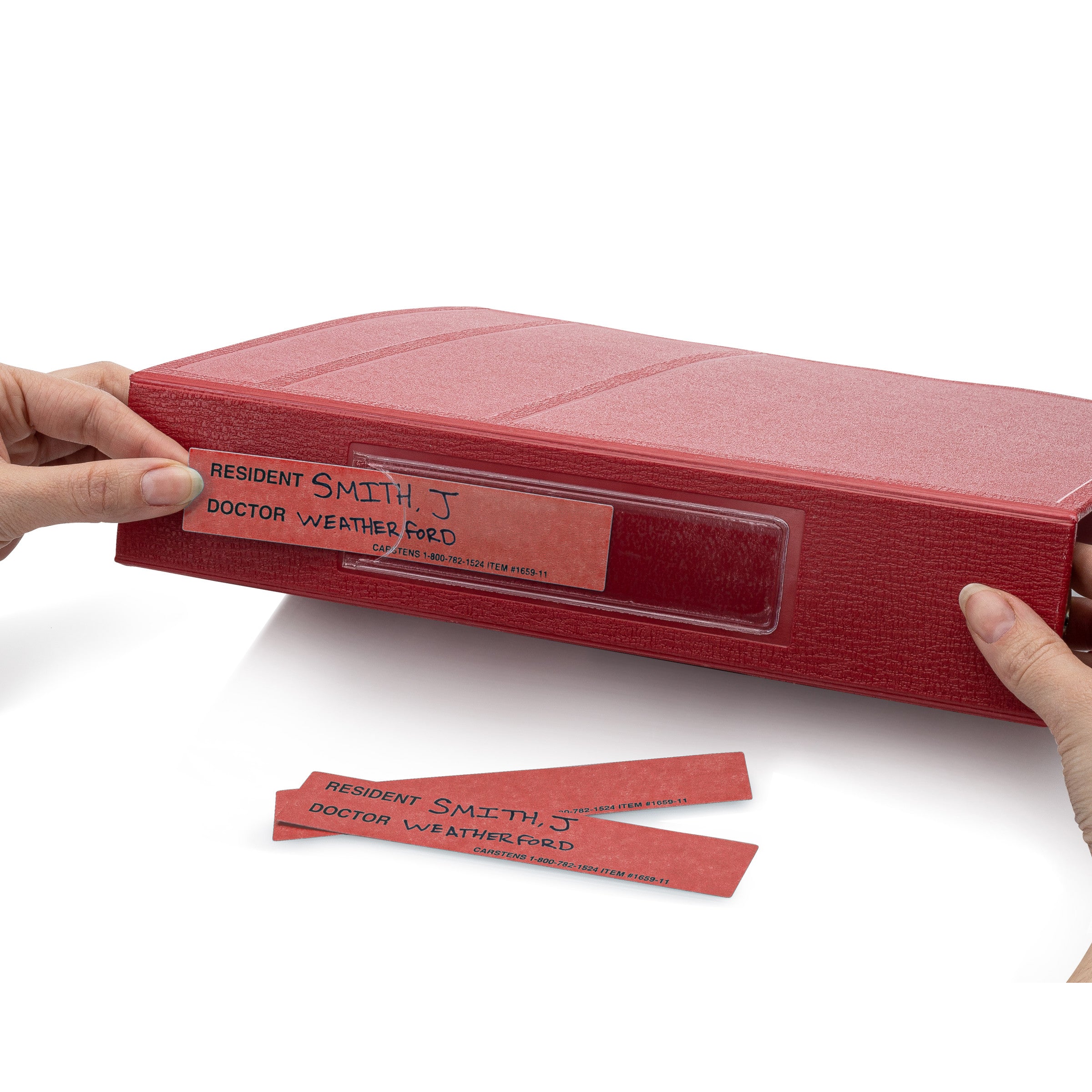 Resident / Doctor Preprinted ID Cards for 1.5 – 4” Ring Binder Spines - Pack of 100