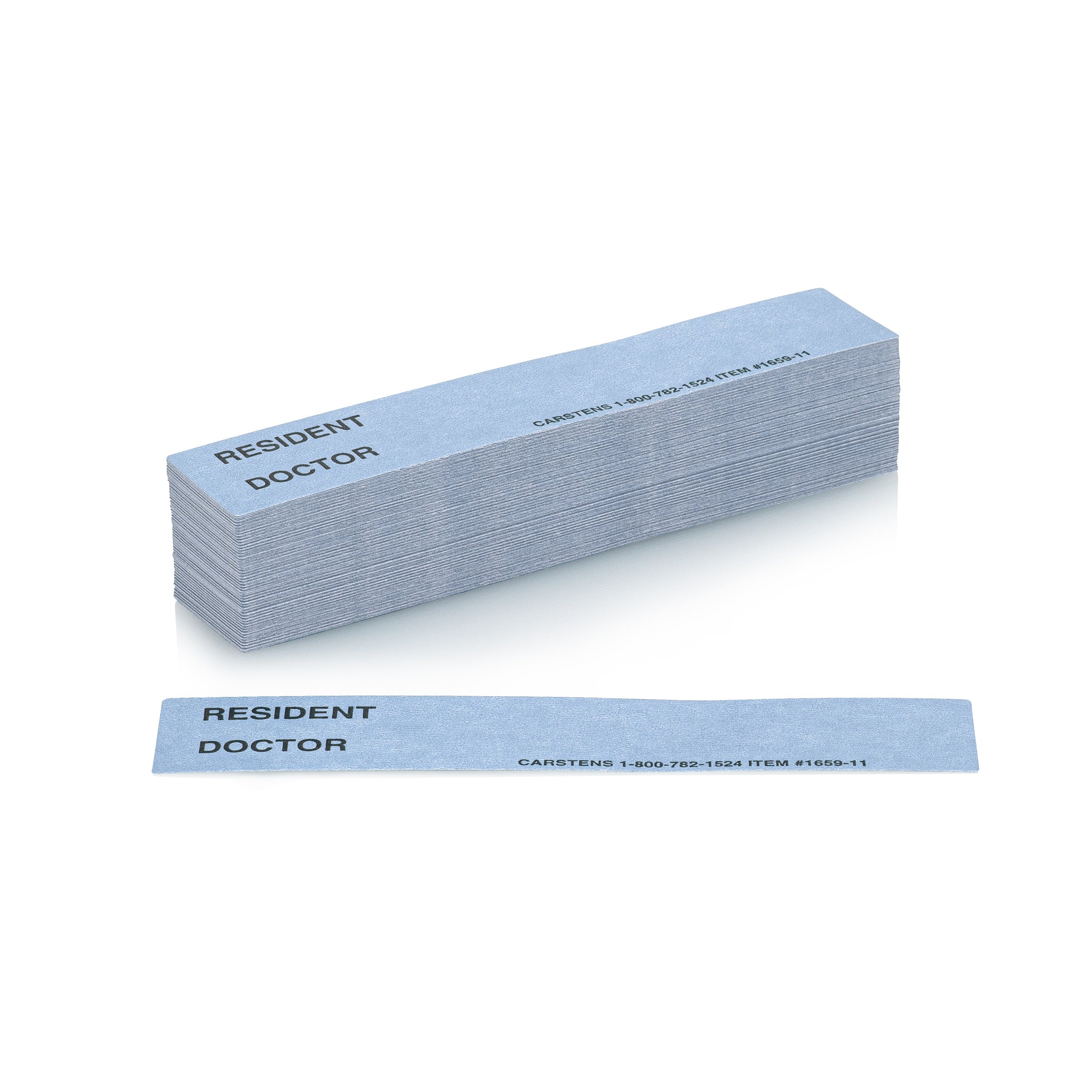 Resident / Doctor Preprinted ID Cards for 1.5 – 4” Ring Binder Spines - Pack of 100