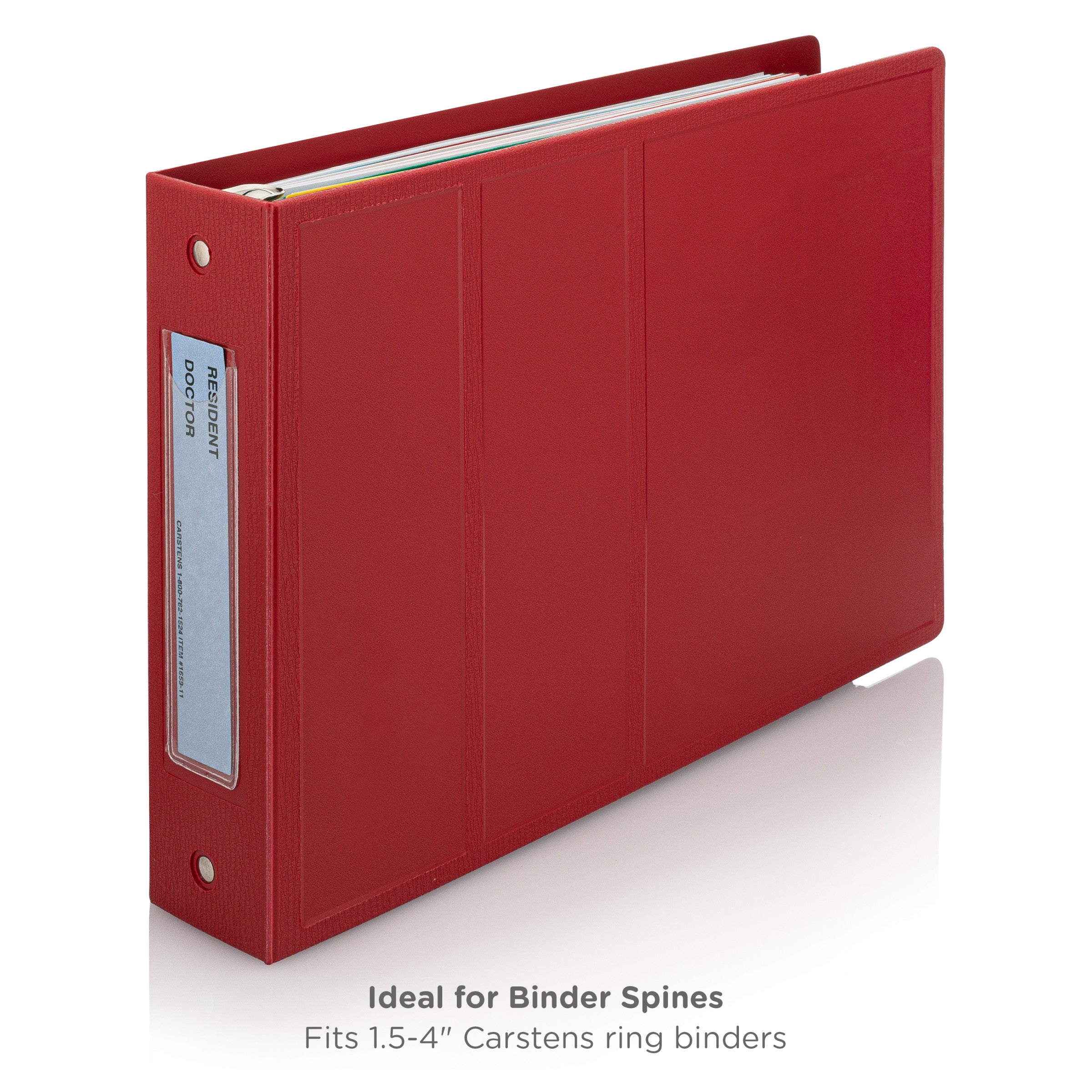 Resident / Doctor Preprinted ID Cards for 1.5 – 4” Ring Binder Spines - Pack of 100