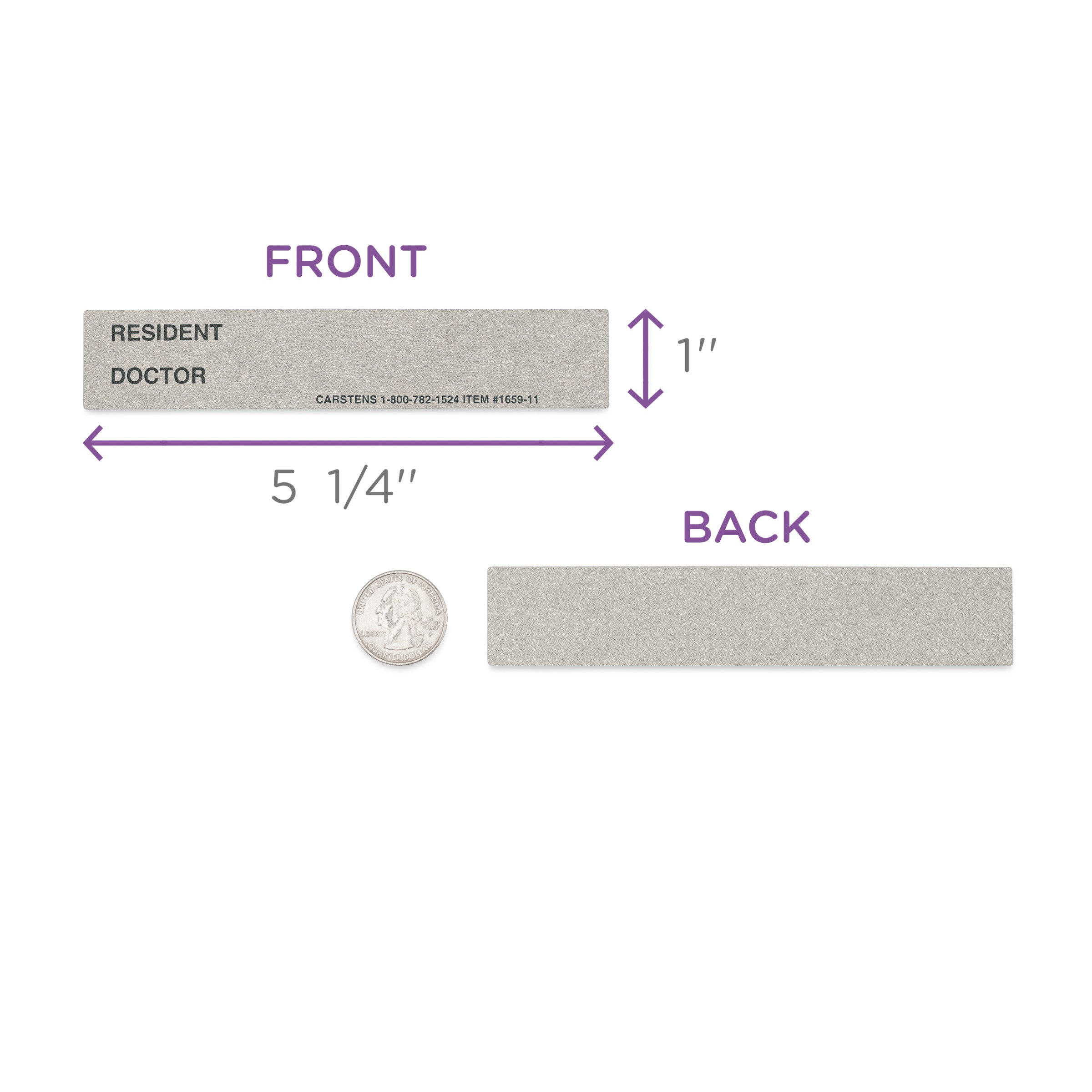 Resident / Doctor Preprinted ID Cards for 1.5 – 4” Ring Binder Spines - Pack of 100