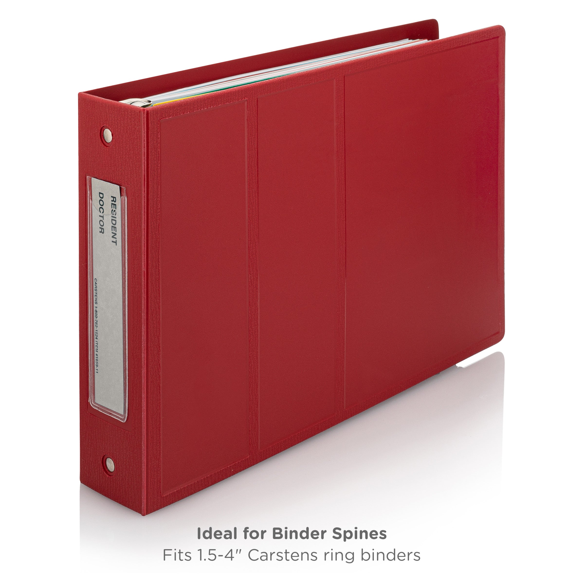 Resident / Doctor Preprinted ID Cards for 1.5 – 4” Ring Binder Spines - Pack of 100