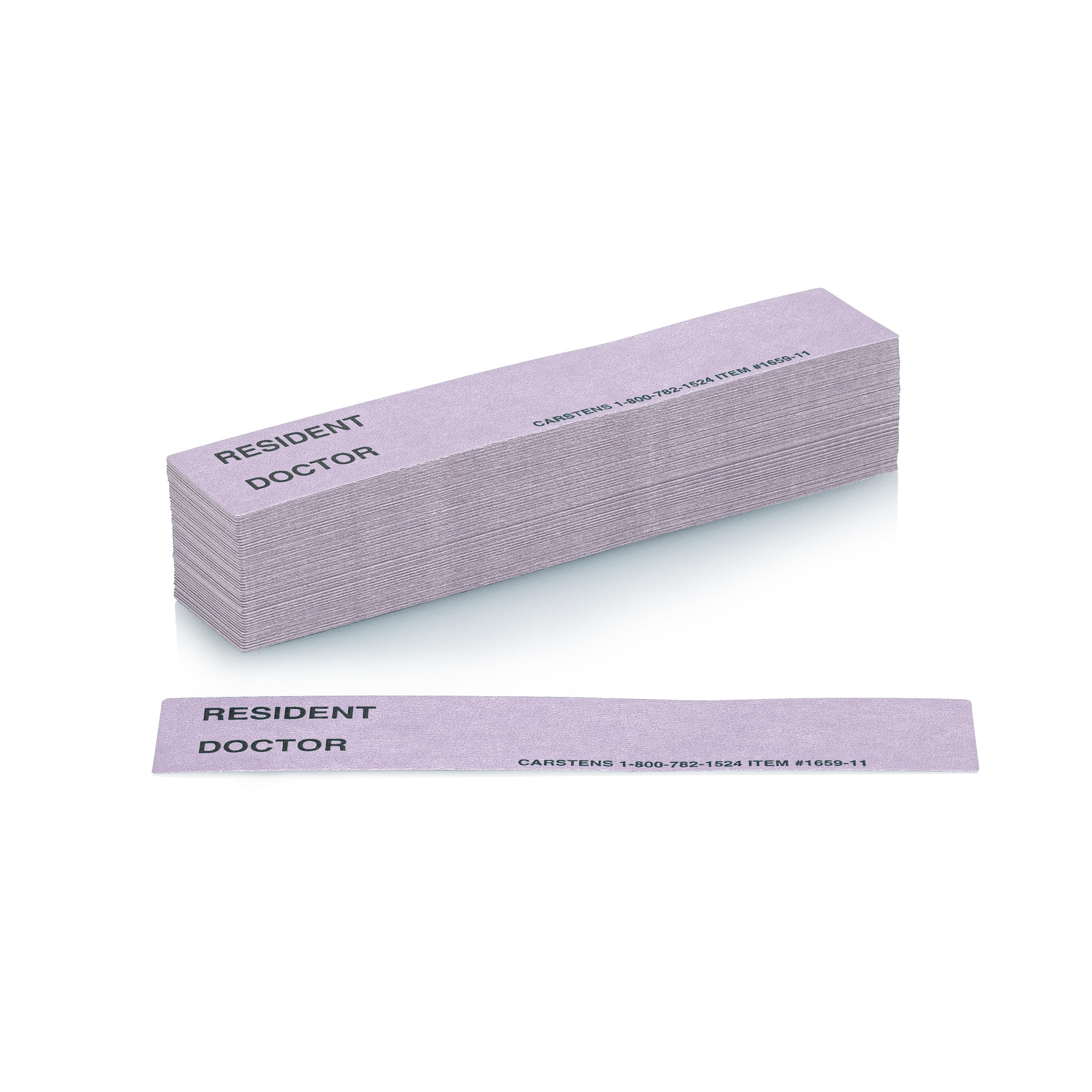 Resident / Doctor Preprinted ID Cards for 1.5 – 4” Ring Binder Spines - Pack of 100