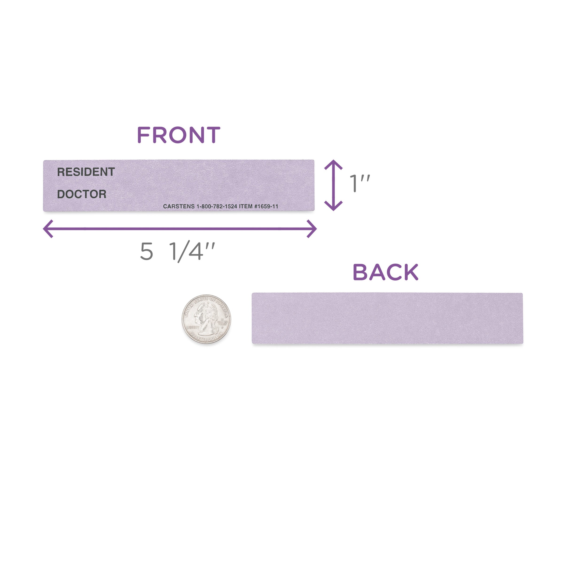 Resident / Doctor Preprinted ID Cards for 1.5 – 4” Ring Binder Spines - Pack of 100