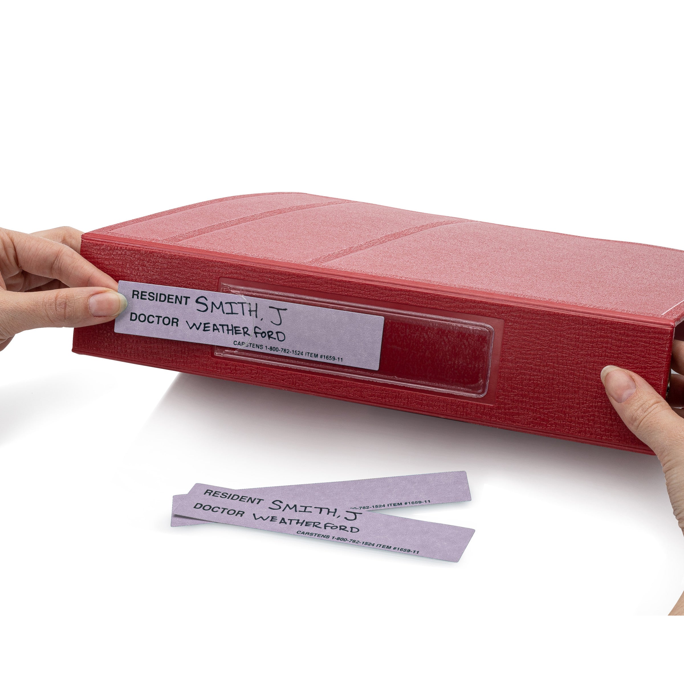 Resident / Doctor Preprinted ID Cards for 1.5 – 4” Ring Binder Spines - Pack of 100