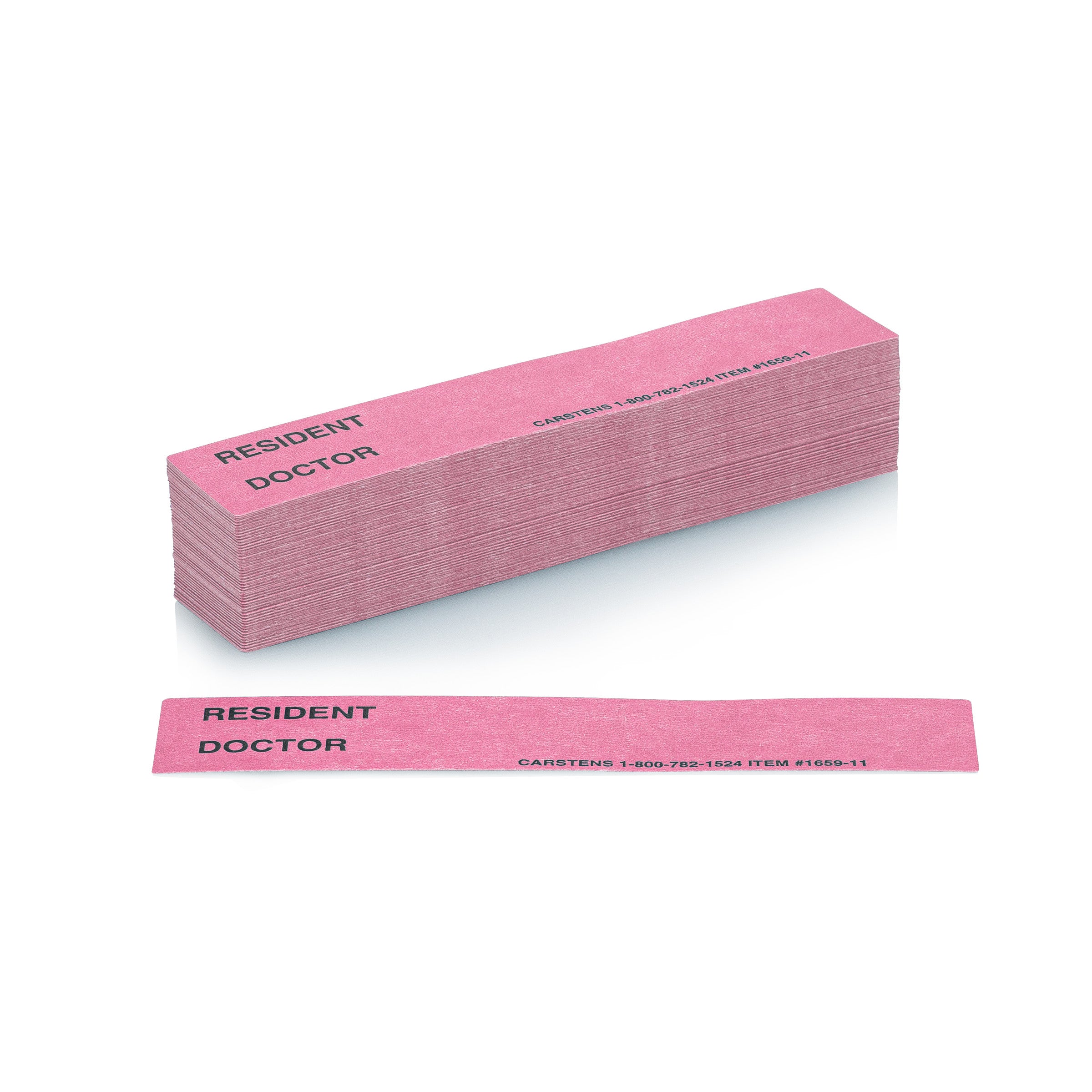 Resident / Doctor Preprinted ID Cards for 1.5 – 4” Ring Binder Spines - Pack of 100