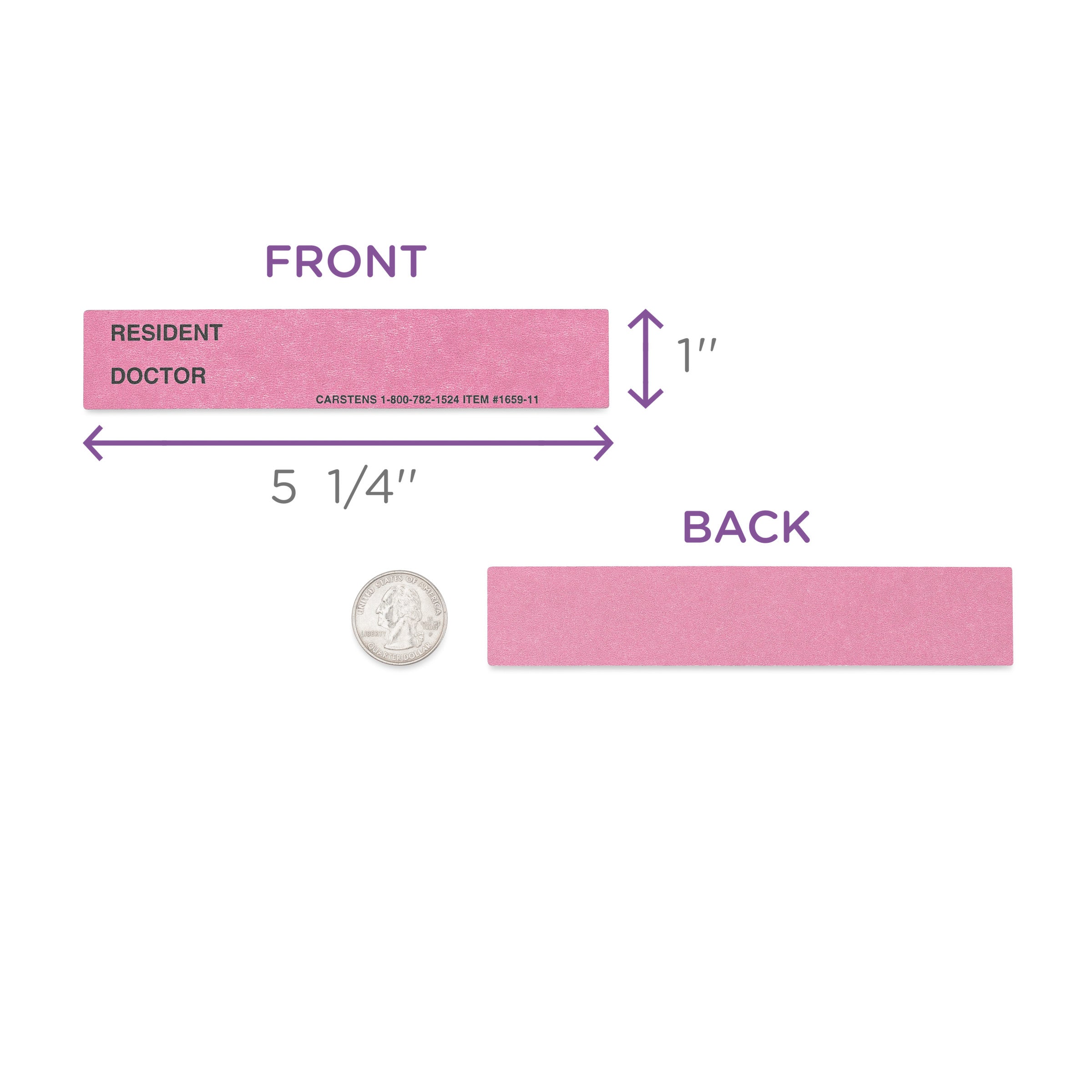 Resident / Doctor Preprinted ID Cards for 1.5 – 4” Ring Binder Spines - Pack of 100