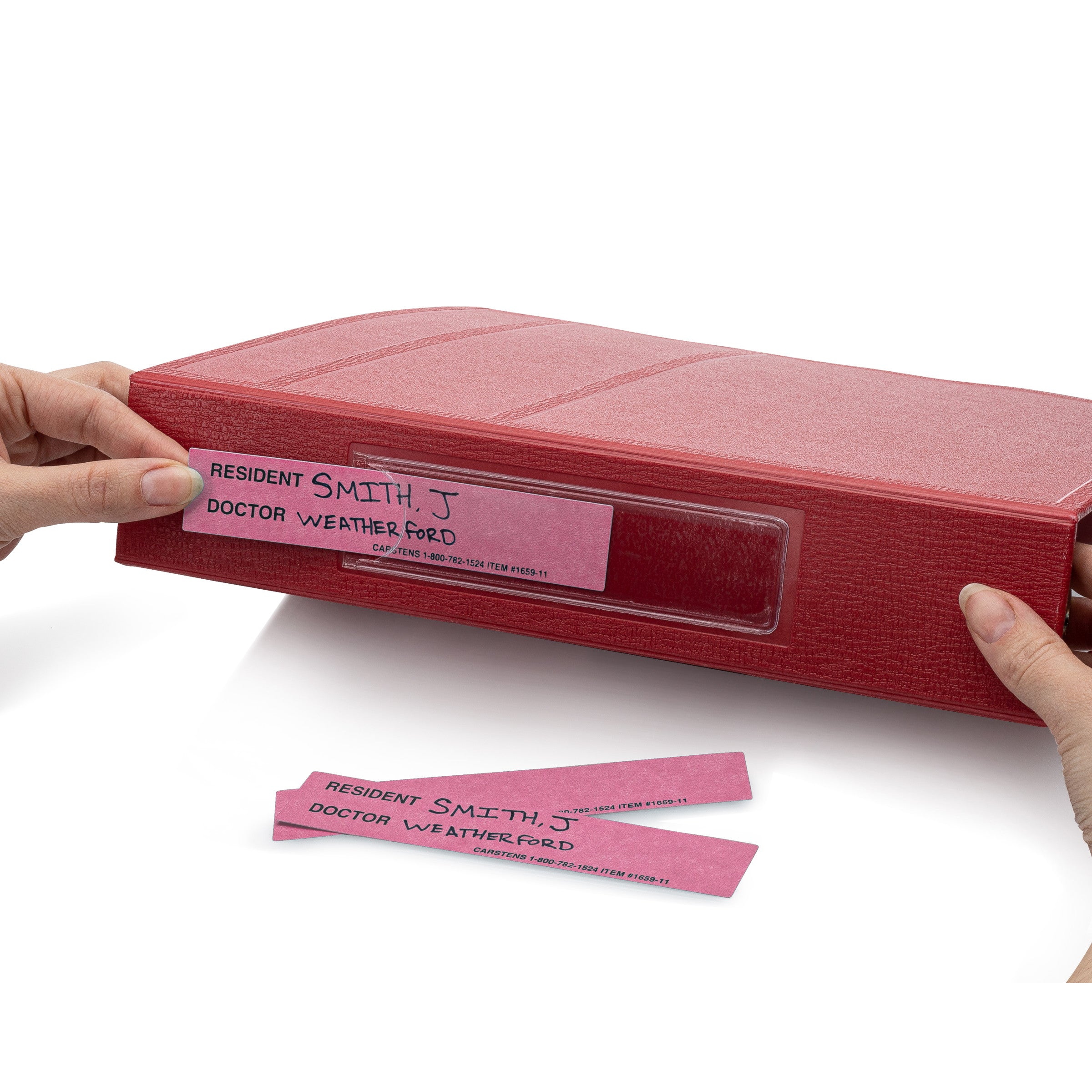 Resident / Doctor Preprinted ID Cards for 1.5 – 4” Ring Binder Spines - Pack of 100