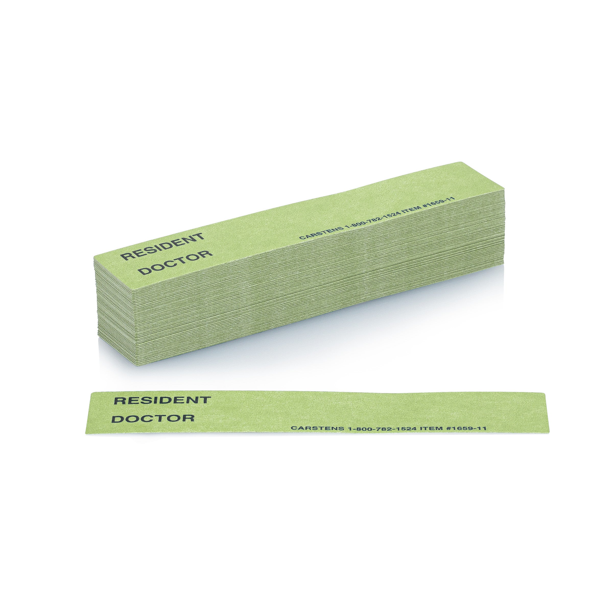 Resident / Doctor Preprinted ID Cards for 1.5 – 4” Ring Binder Spines - Pack of 100