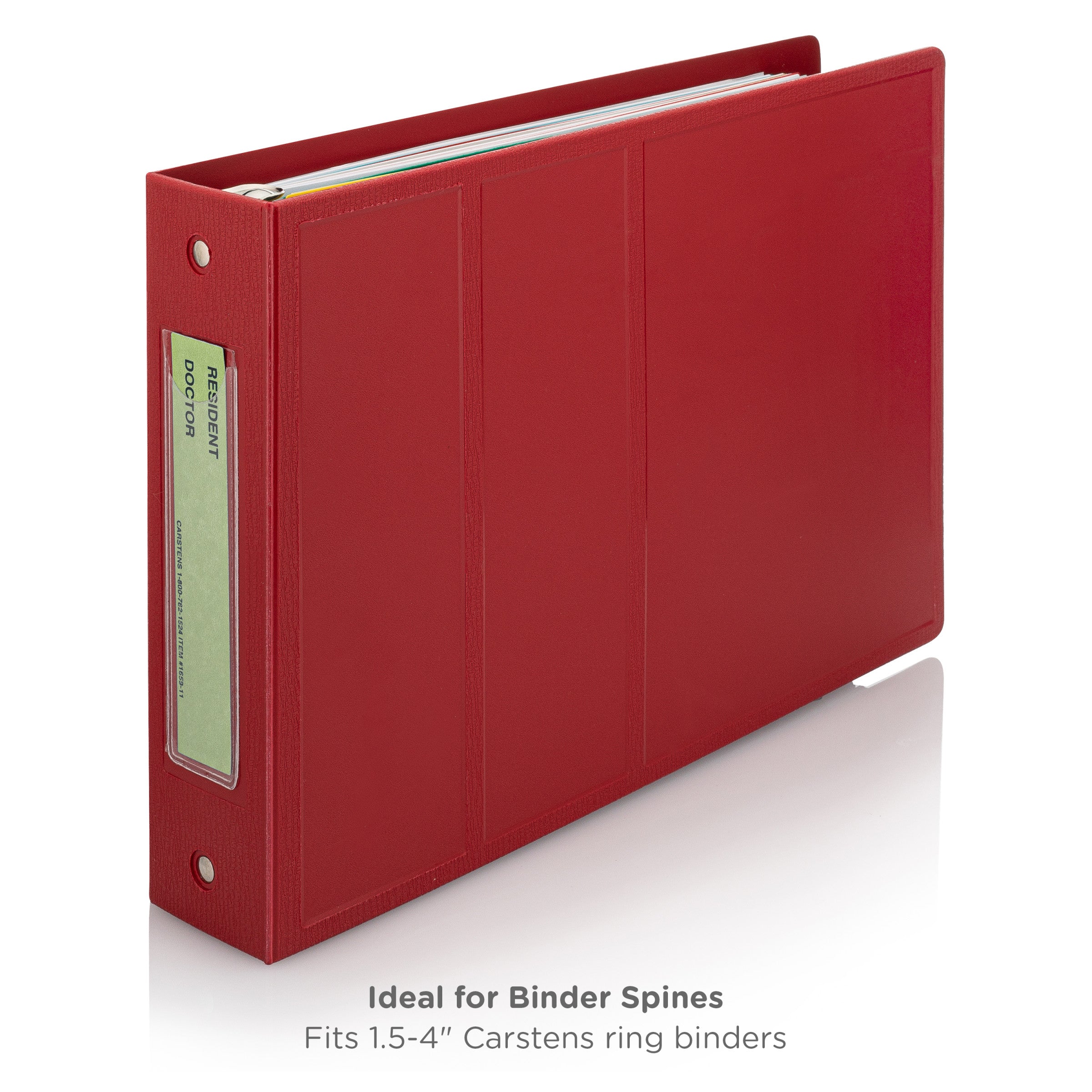 Resident / Doctor Preprinted ID Cards for 1.5 – 4” Ring Binder Spines - Pack of 100