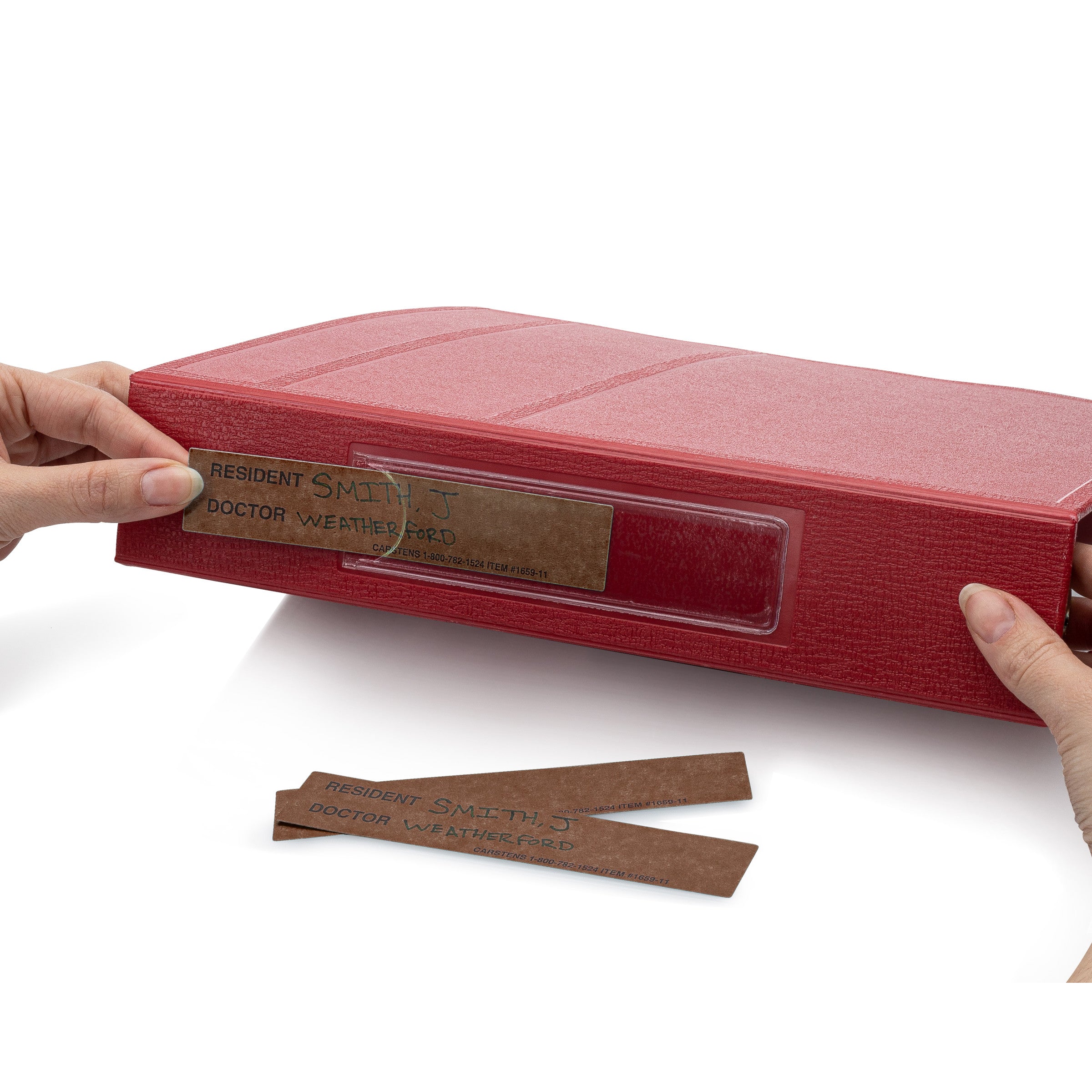 Resident / Doctor Preprinted ID Cards for 1.5 – 4” Ring Binder Spines - Pack of 100