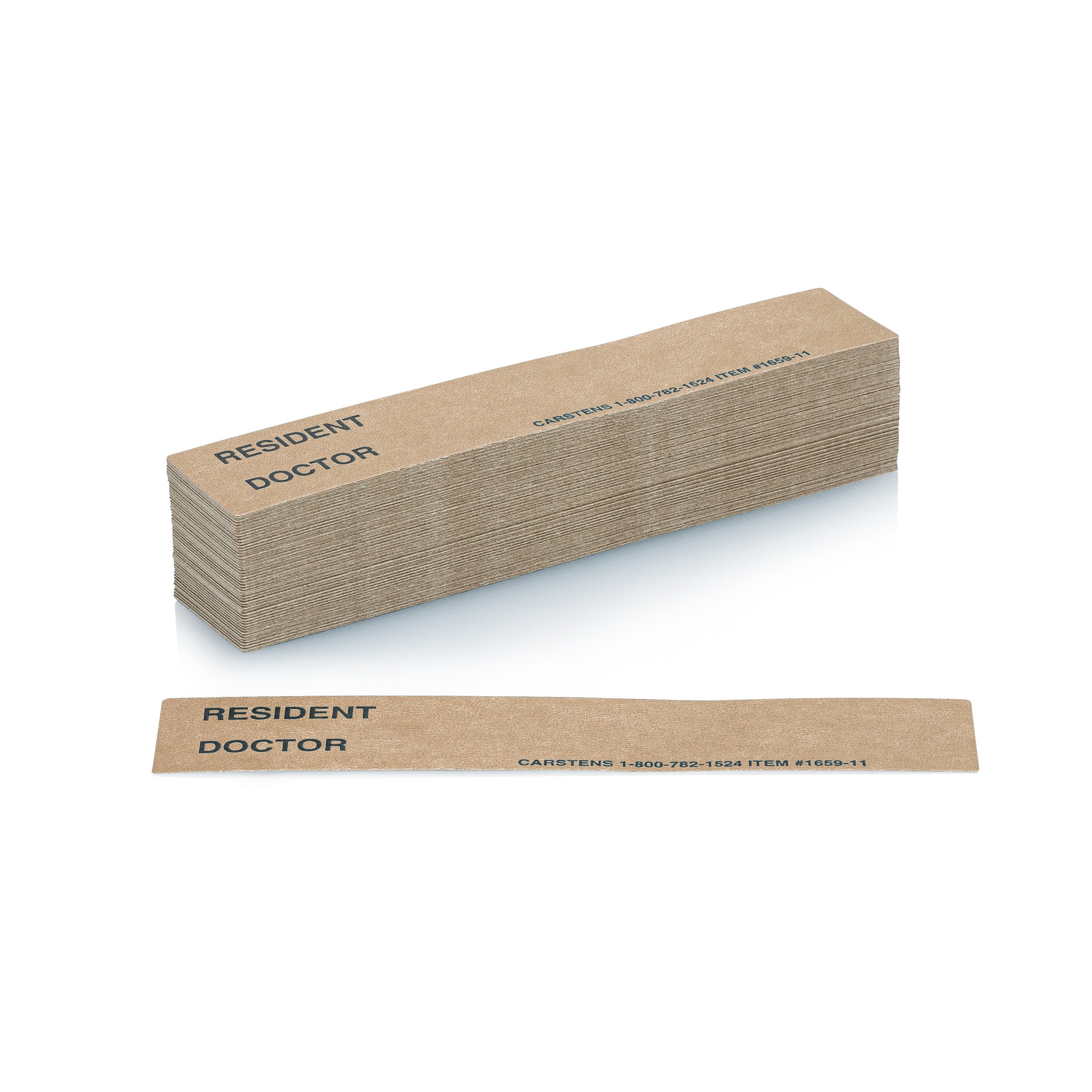 Resident / Doctor Preprinted ID Cards for 1.5 – 4” Ring Binder Spines - Pack of 100