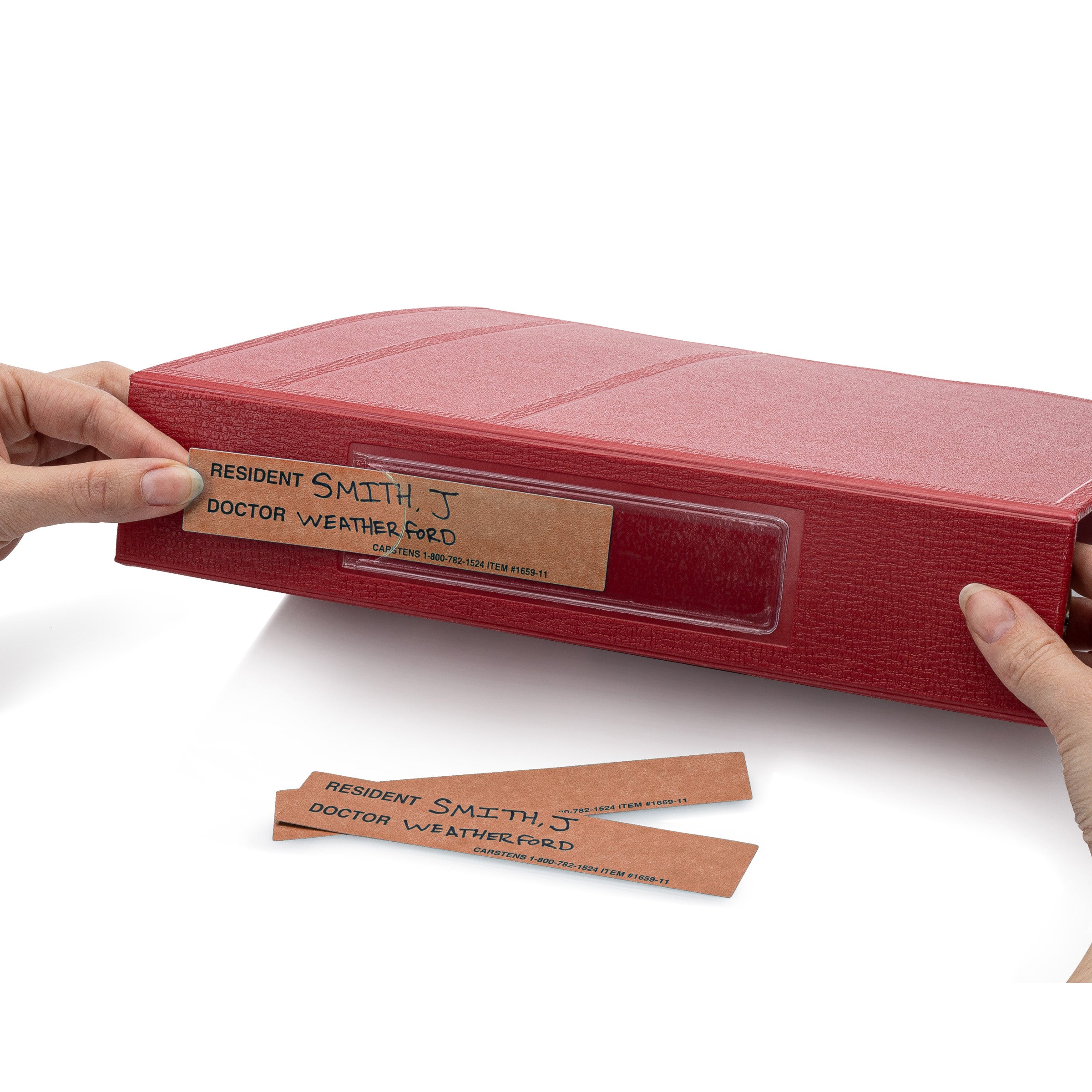 Resident / Doctor Preprinted ID Cards for 1.5 – 4” Ring Binder Spines - Pack of 100