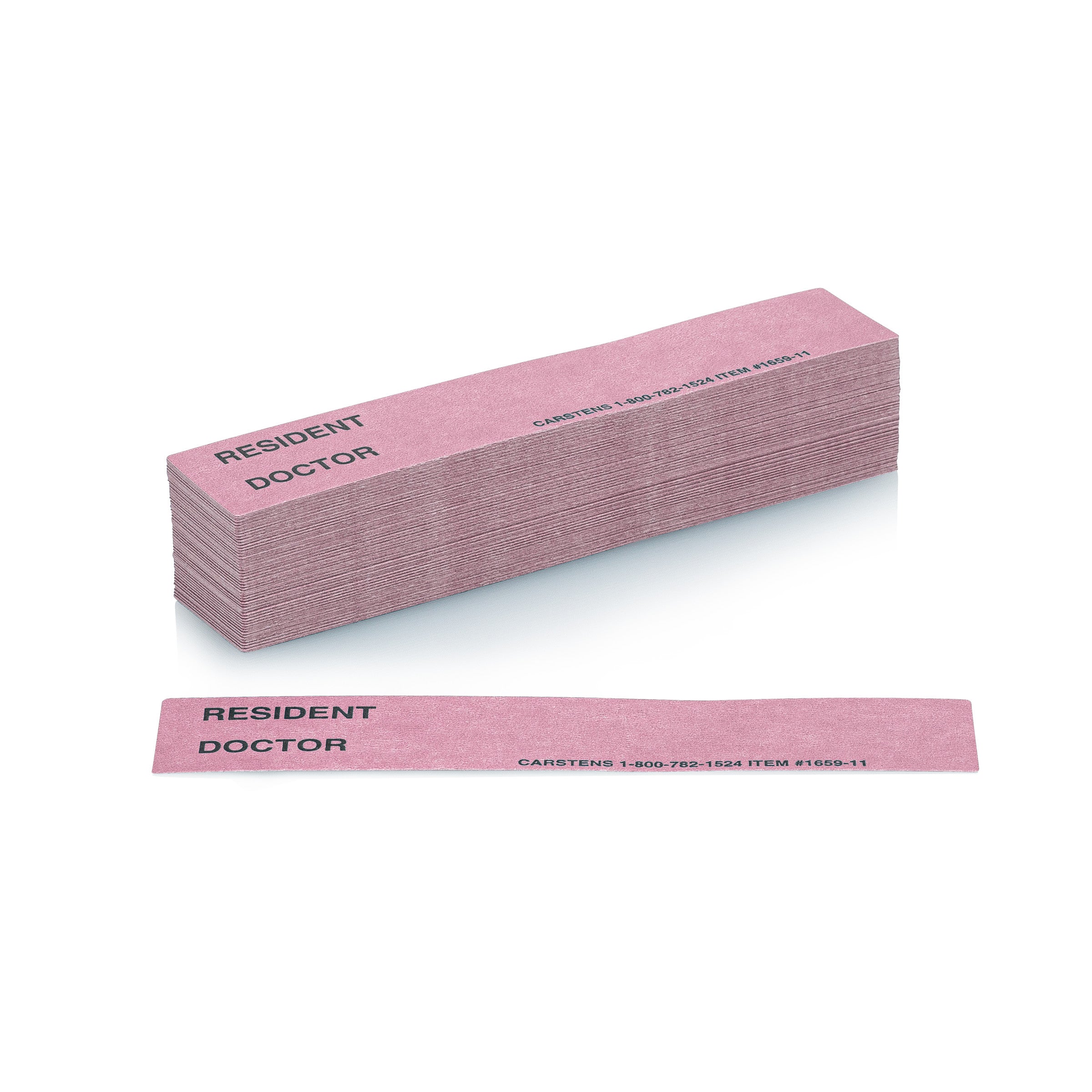 Resident / Doctor Preprinted ID Cards for 1.5 – 4” Ring Binder Spines - Pack of 100