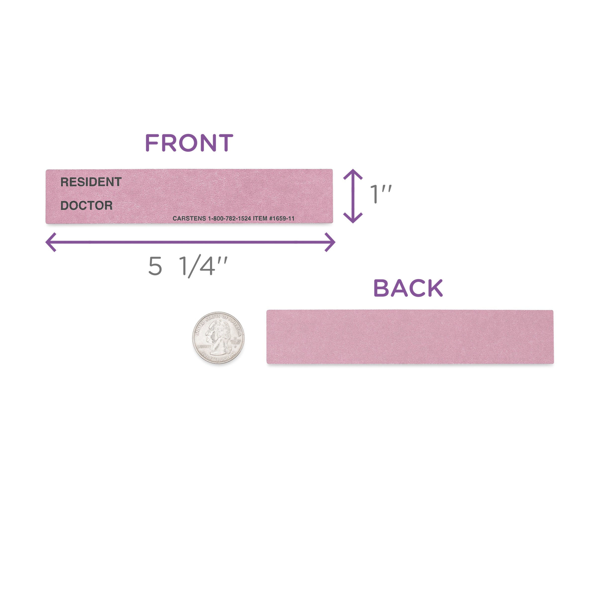 Resident / Doctor Preprinted ID Cards for 1.5 – 4” Ring Binder Spines - Pack of 100