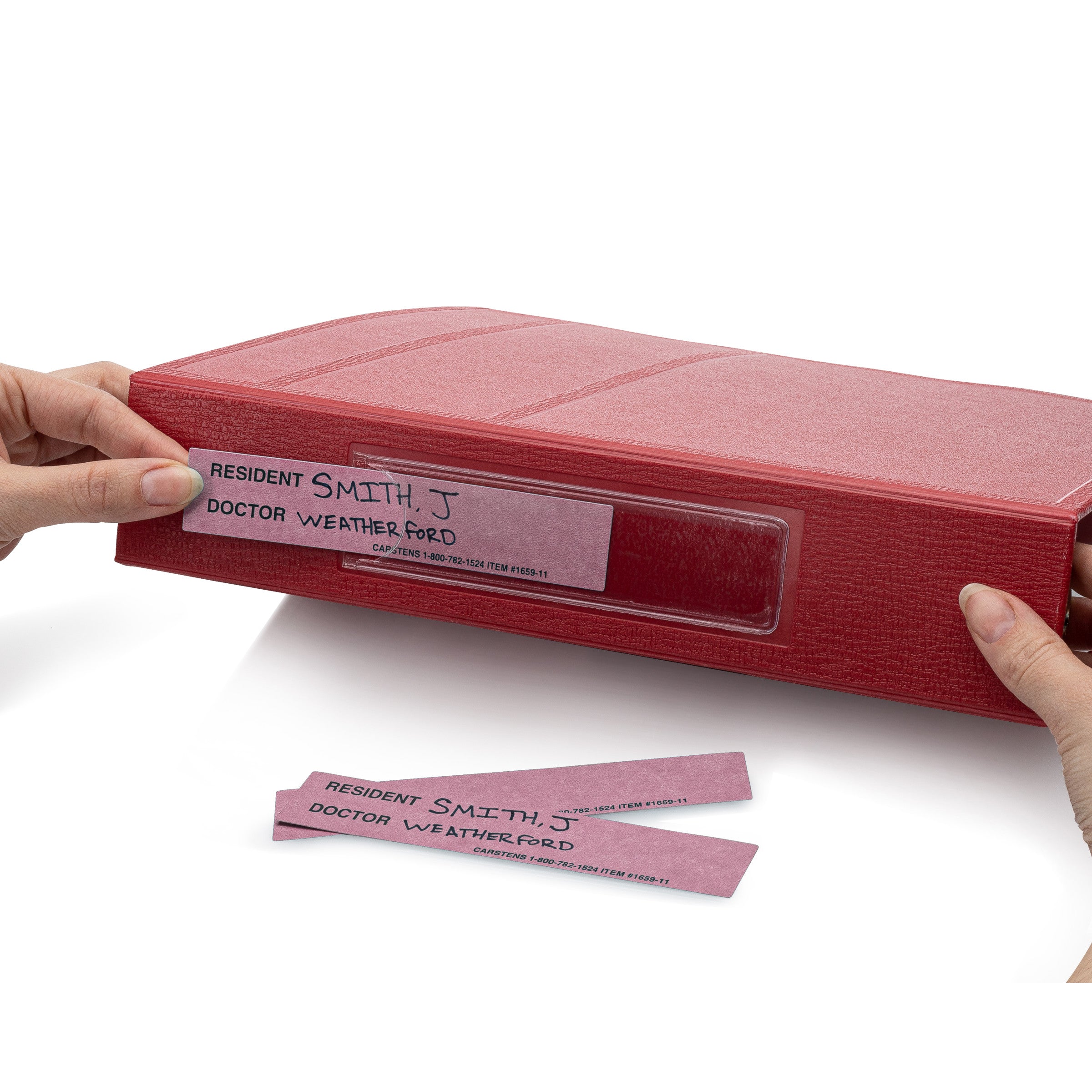 Resident / Doctor Preprinted ID Cards for 1.5 – 4” Ring Binder Spines - Pack of 100