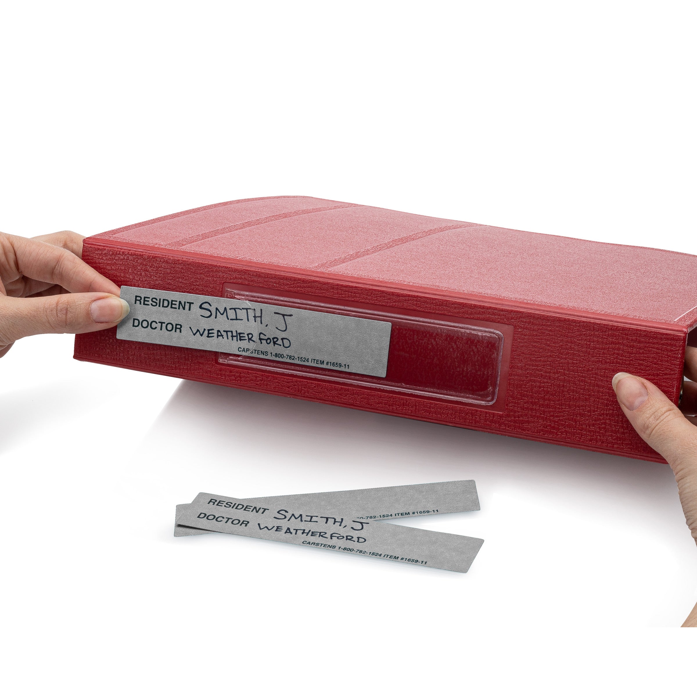 Resident / Doctor Preprinted ID Cards for 1.5 – 4” Ring Binder Spines - Pack of 100