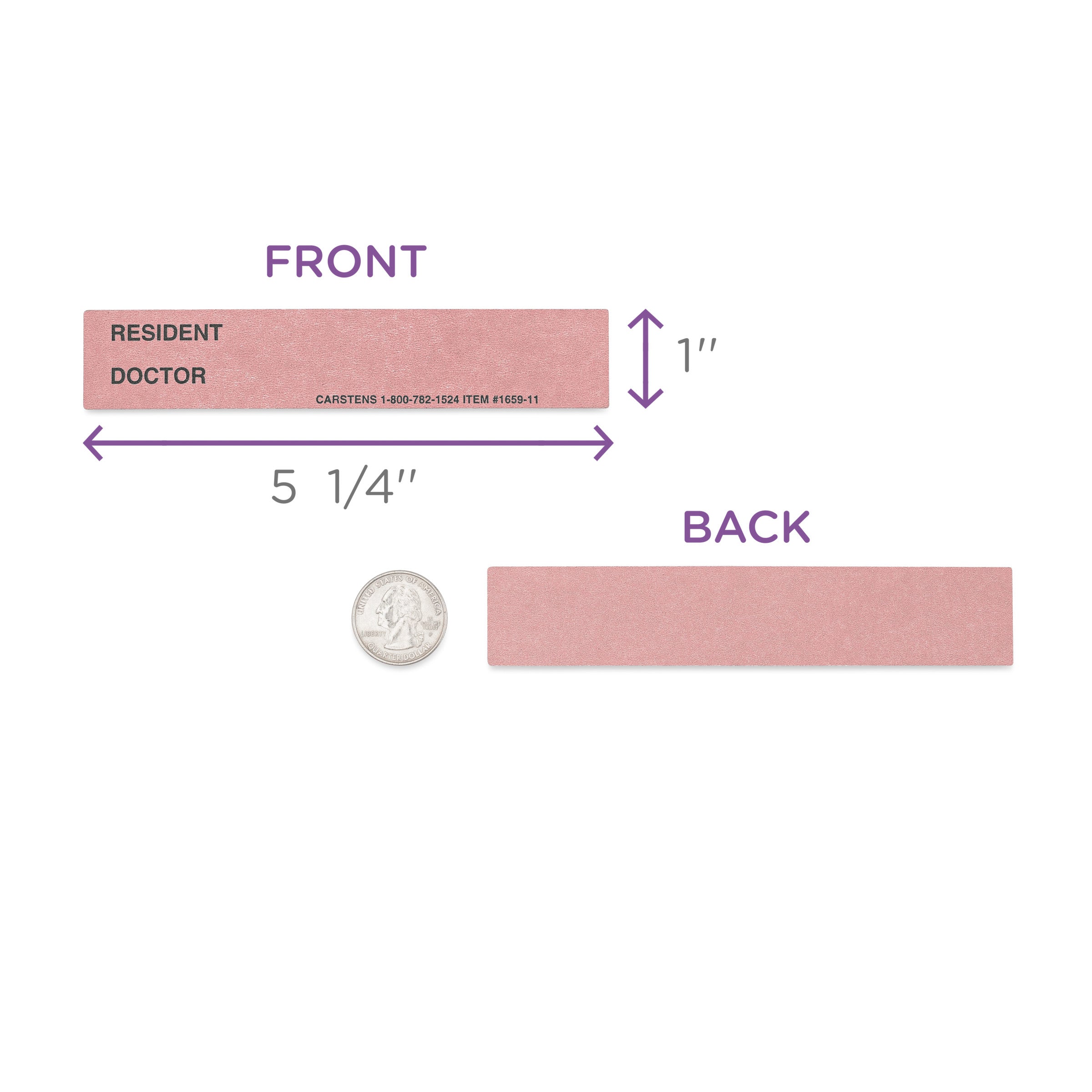 Resident / Doctor Preprinted ID Cards for 1.5 – 4” Ring Binder Spines - Pack of 100