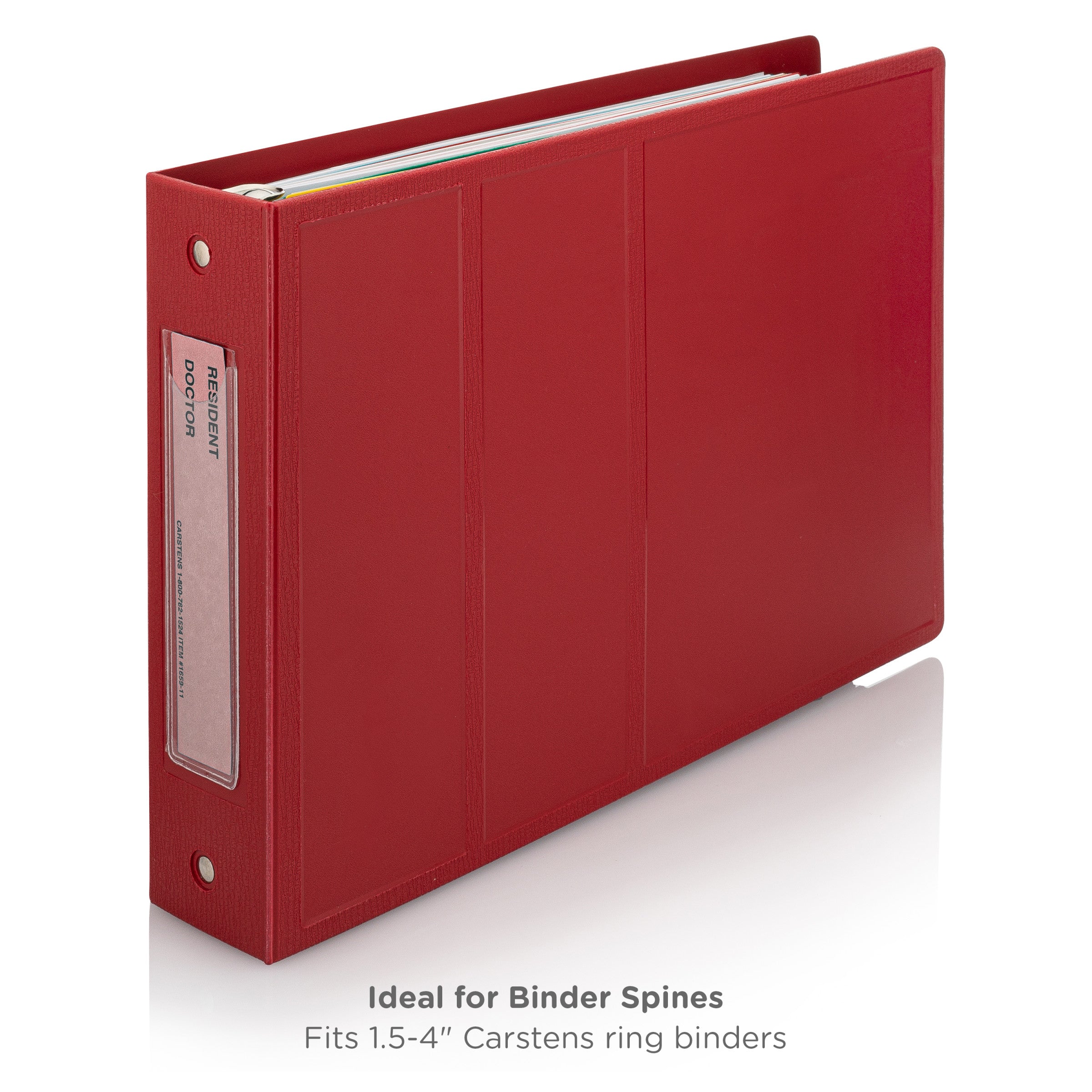 Resident / Doctor Preprinted ID Cards for 1.5 – 4” Ring Binder Spines - Pack of 100