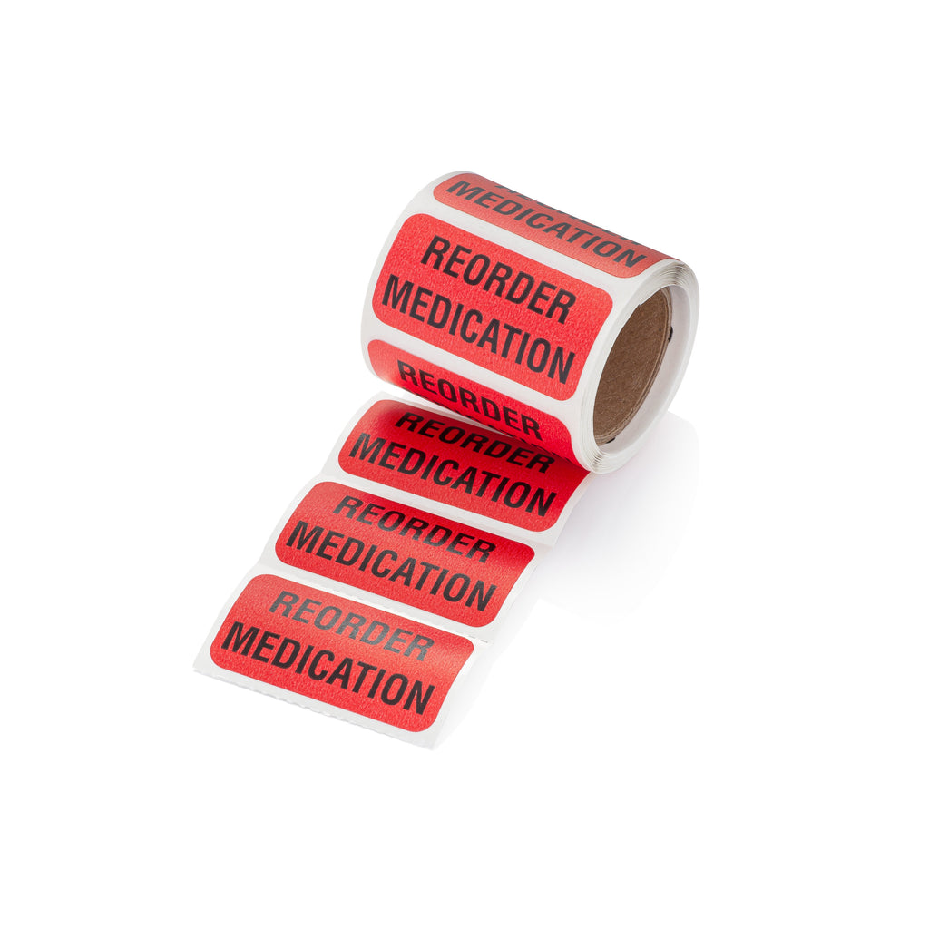 Reorder Medication Alert Label for Medical Charts | Carstens