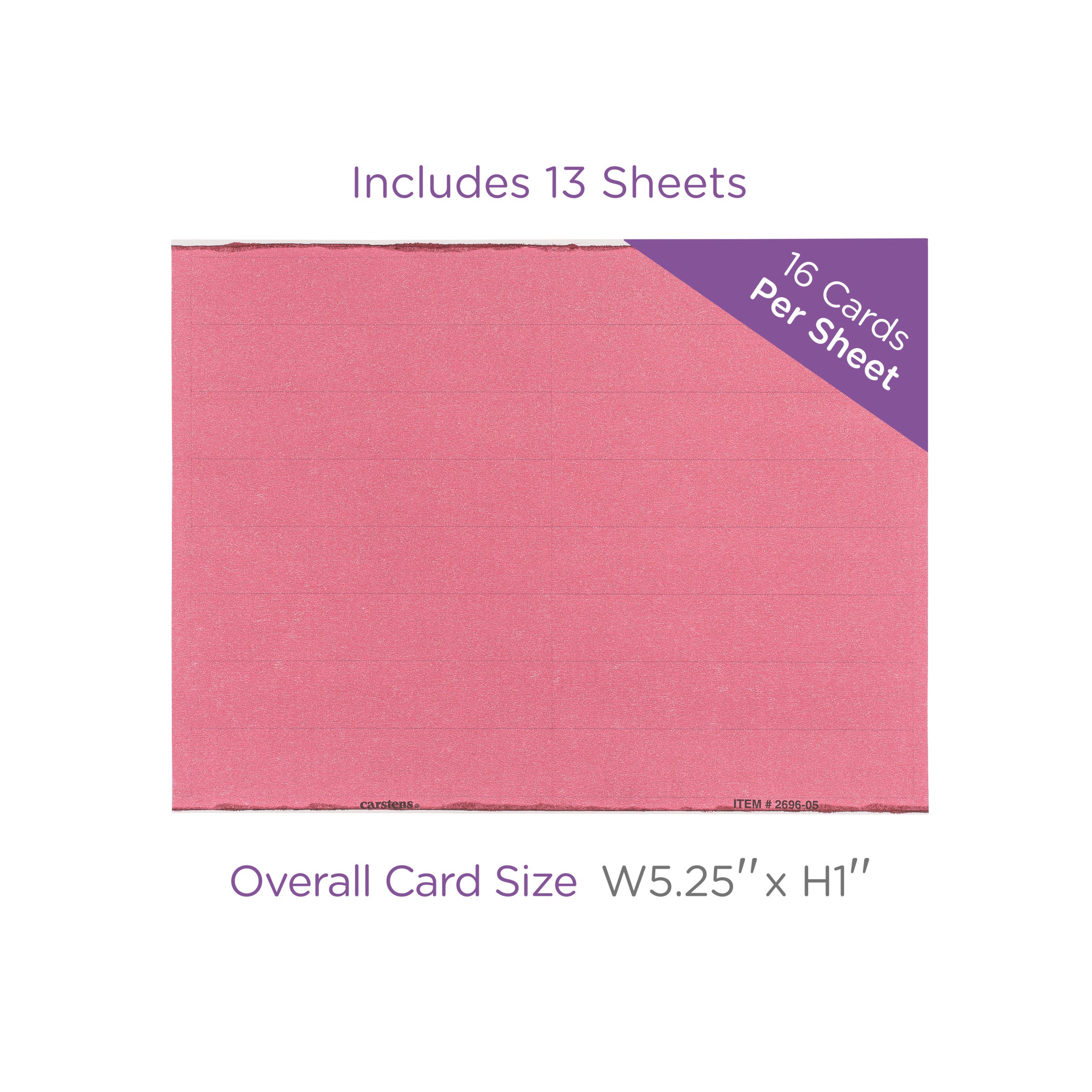 Blank Card Sheets