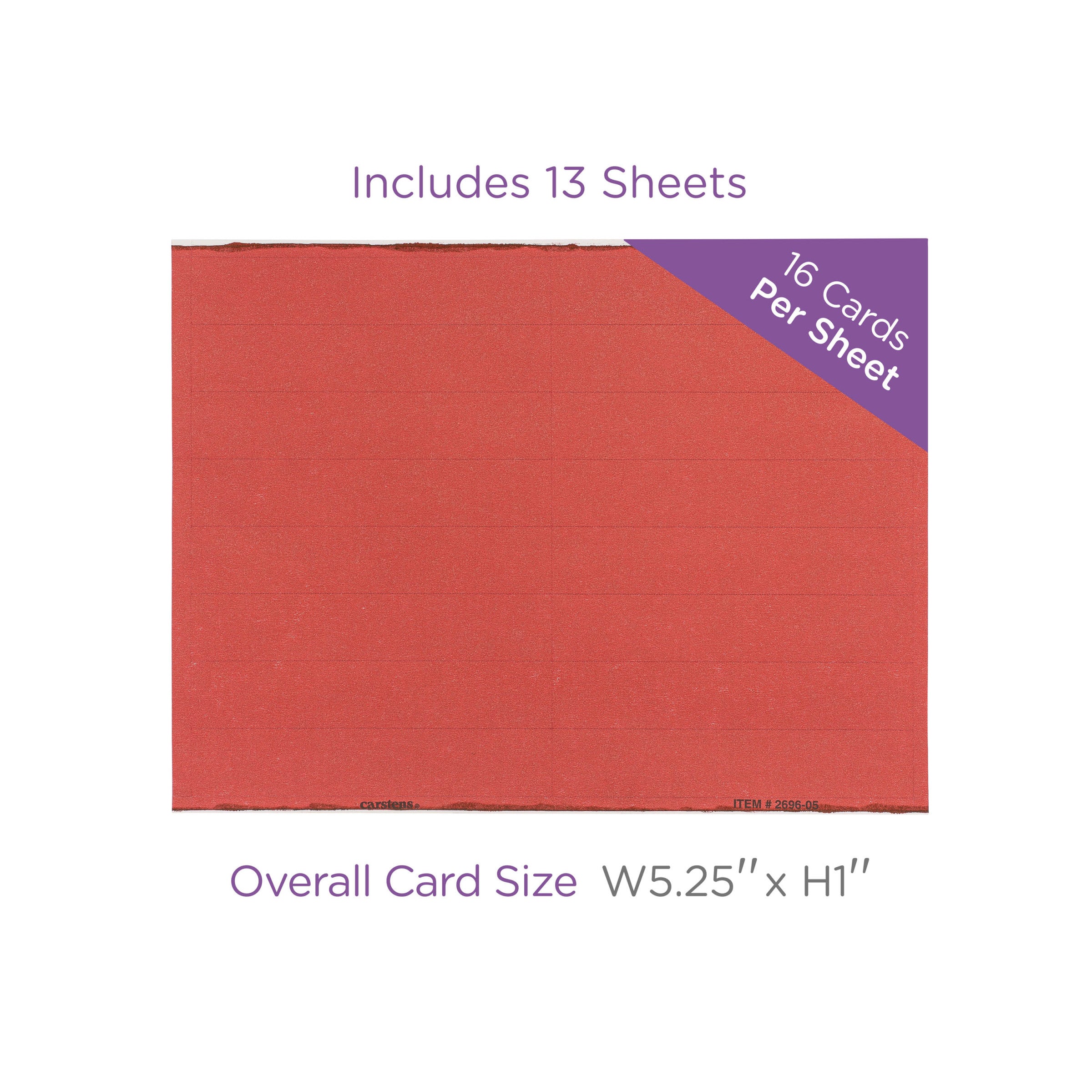 Blank Card Sheets