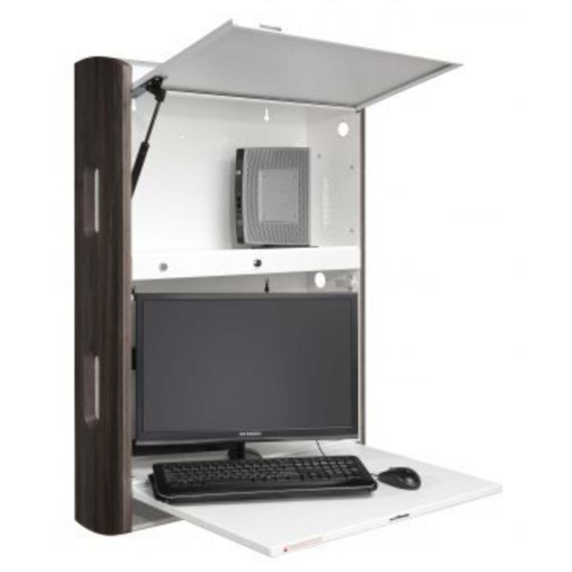 Premium Wide Wall Cabinet, 28.3"W x 42"H x 8"D, WALLAroo® 6600 Series