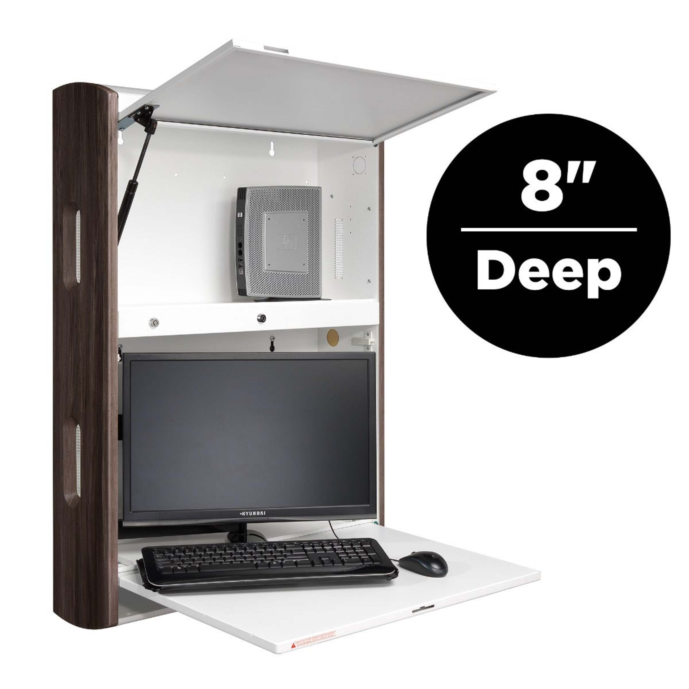 Premium Wide Wall Cabinet, 28.3"W x 42"H x 8"D, WALLAroo® 6600 Series