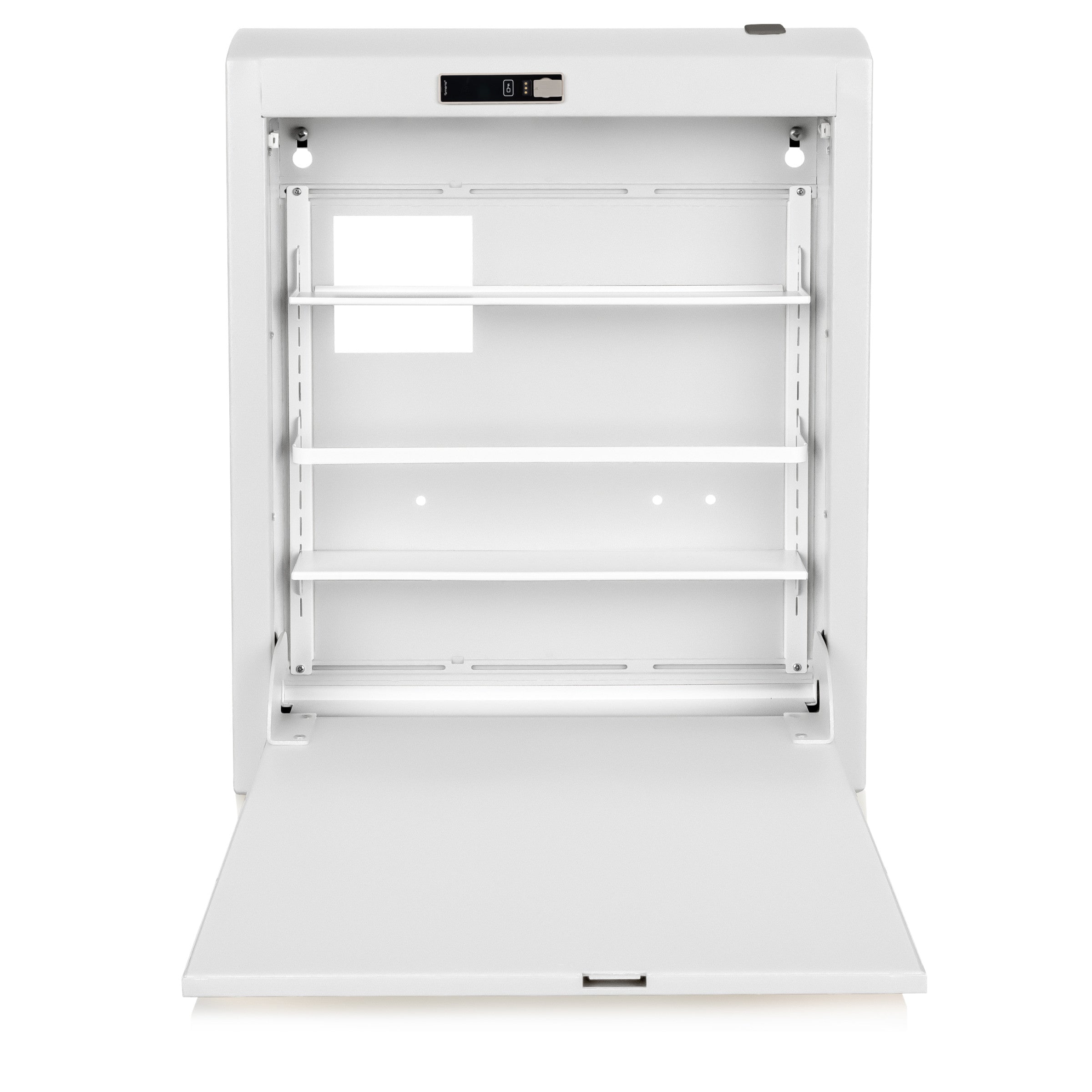 CarePod™ Narrow Wall-Mounted Workstations, 4" Depth, Powder White